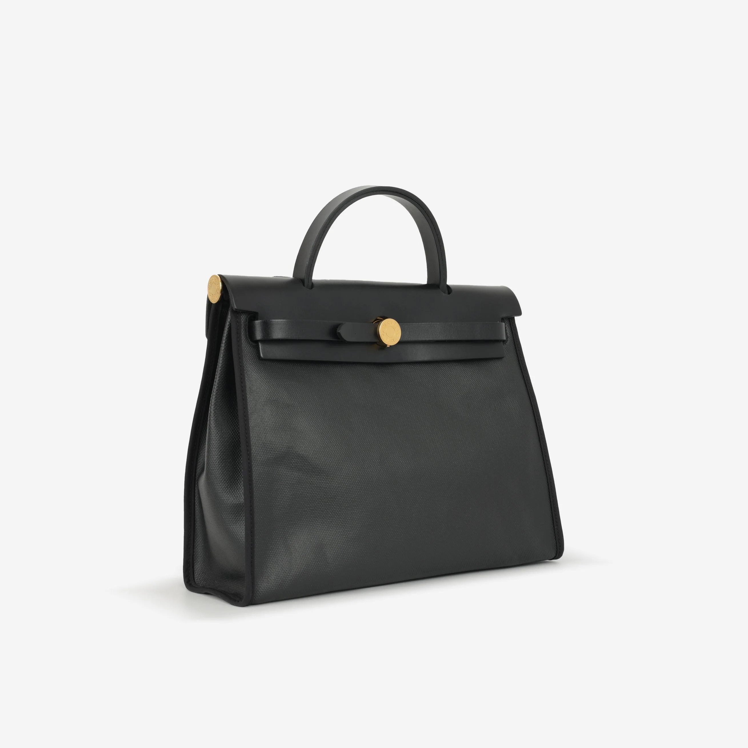 Hermès Herbag 31 - Black Berline Toile / Hunter | Gold Hardware - Image 2