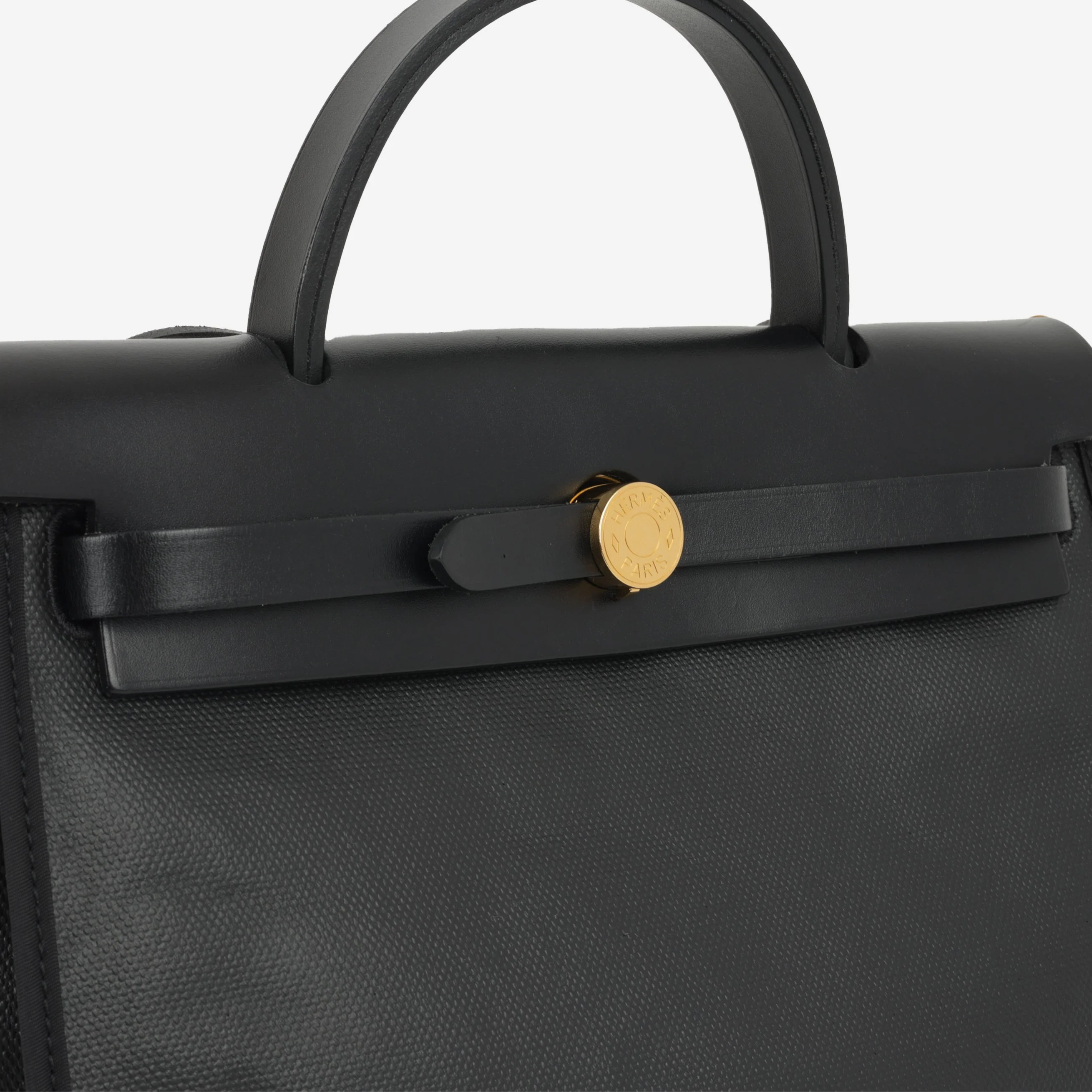 Hermès Herbag 31 - Black Berline Toile / Hunter | Gold Hardware - Image 7