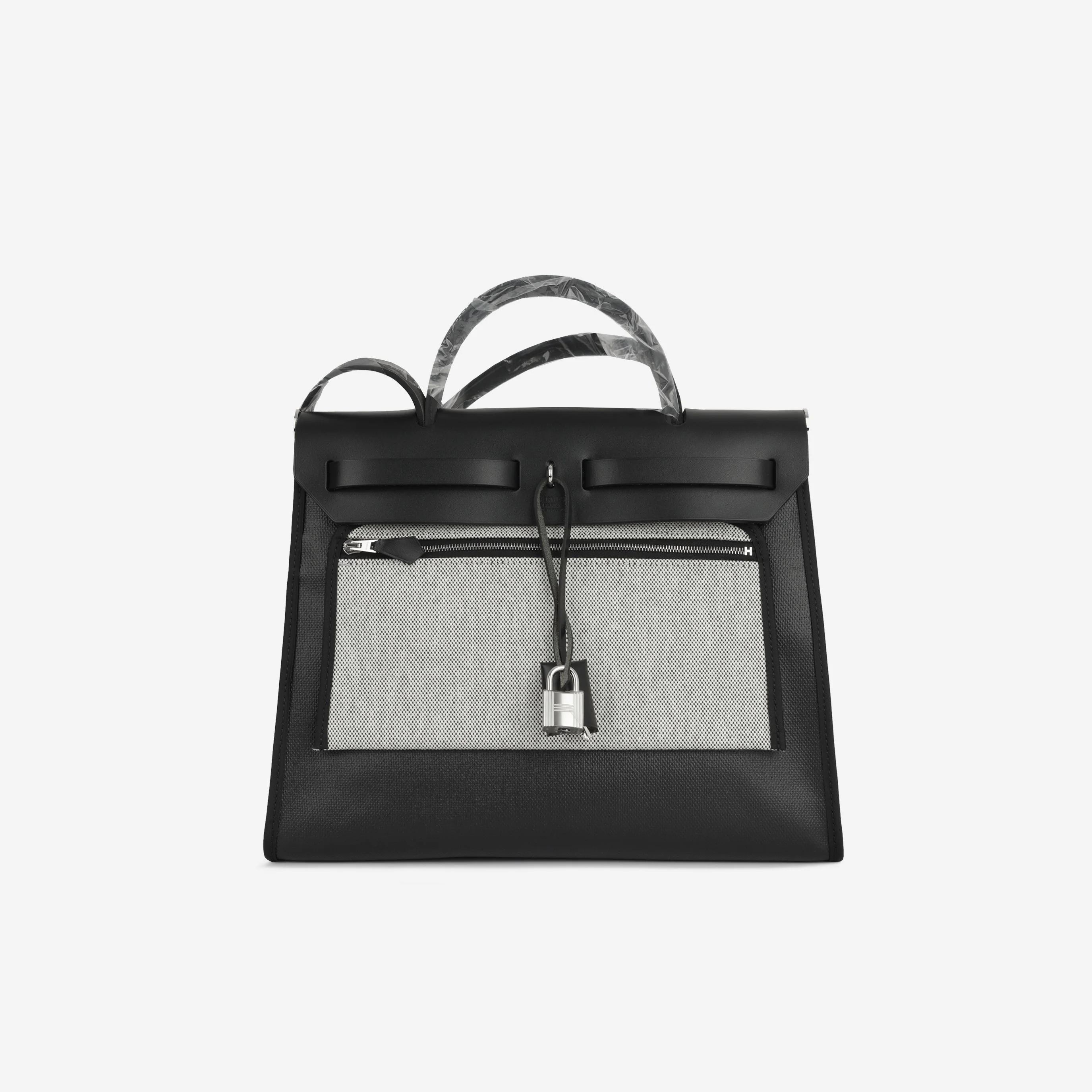 Hermès Herbag 31 - Black Berline Toile | Palladium Hardware - Image 3