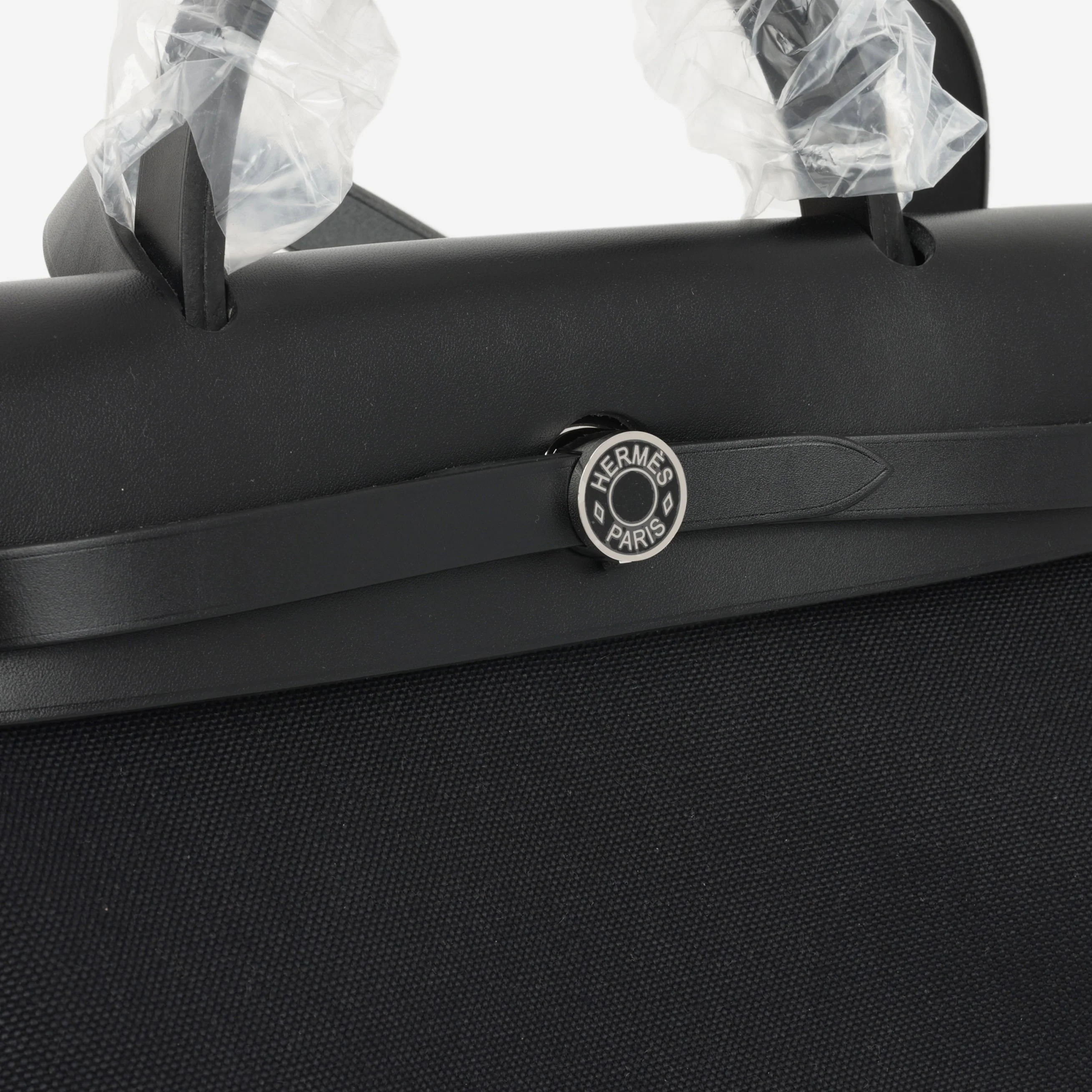 Hermès Herbag 31 - Black Canvas / Hunter | Palladium Hardware - Image 7