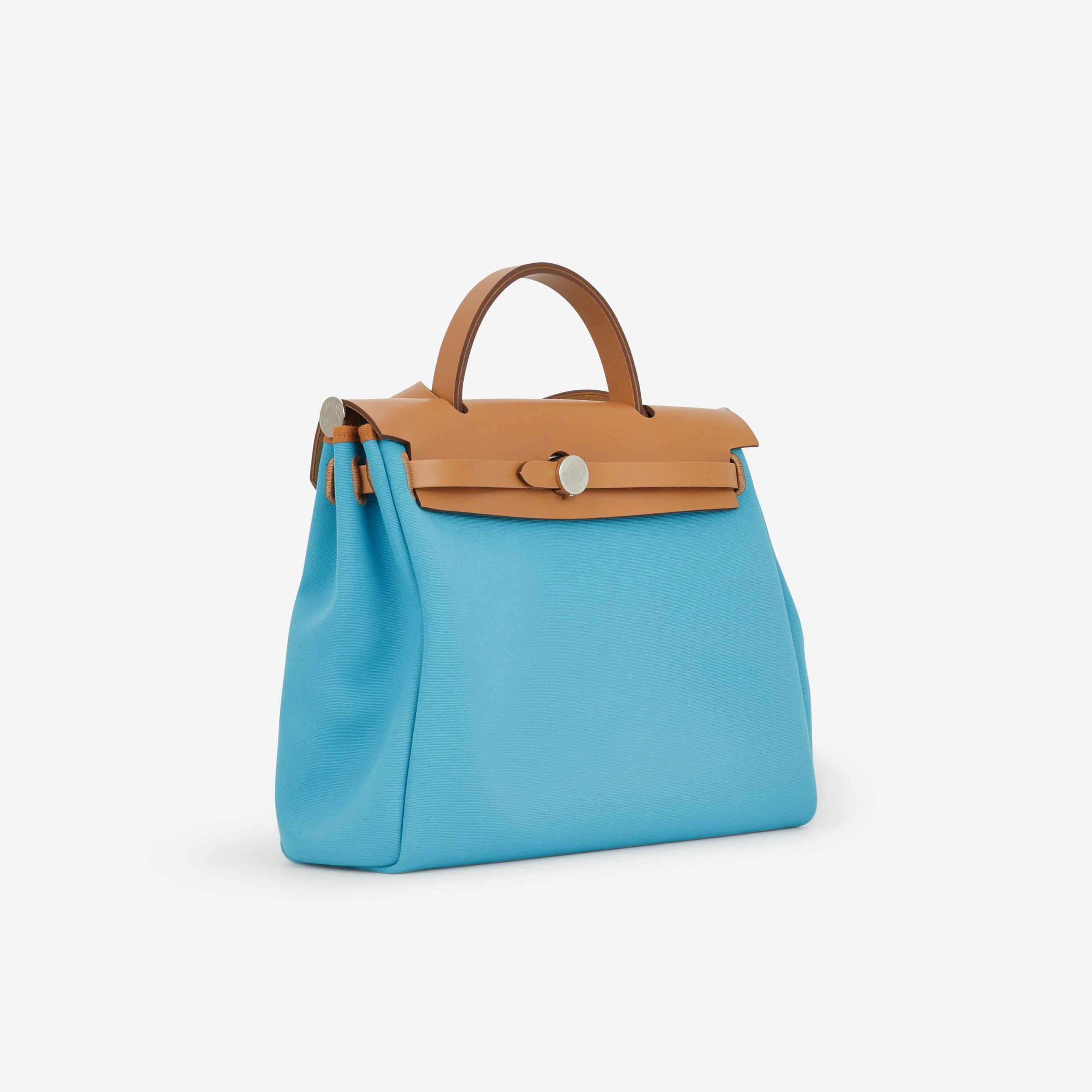 Hermès Herbag 31 - Bleu Aztec / Menthe / Fauve | Palladium Hardware - Image 2