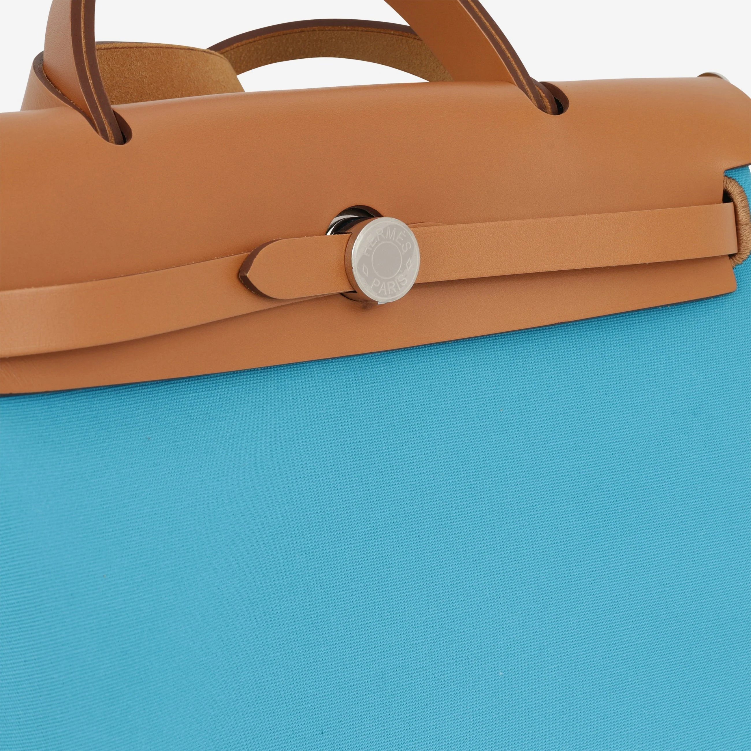 Hermès Herbag 31 - Bleu Aztec / Menthe / Fauve | Palladium Hardware - Image 7