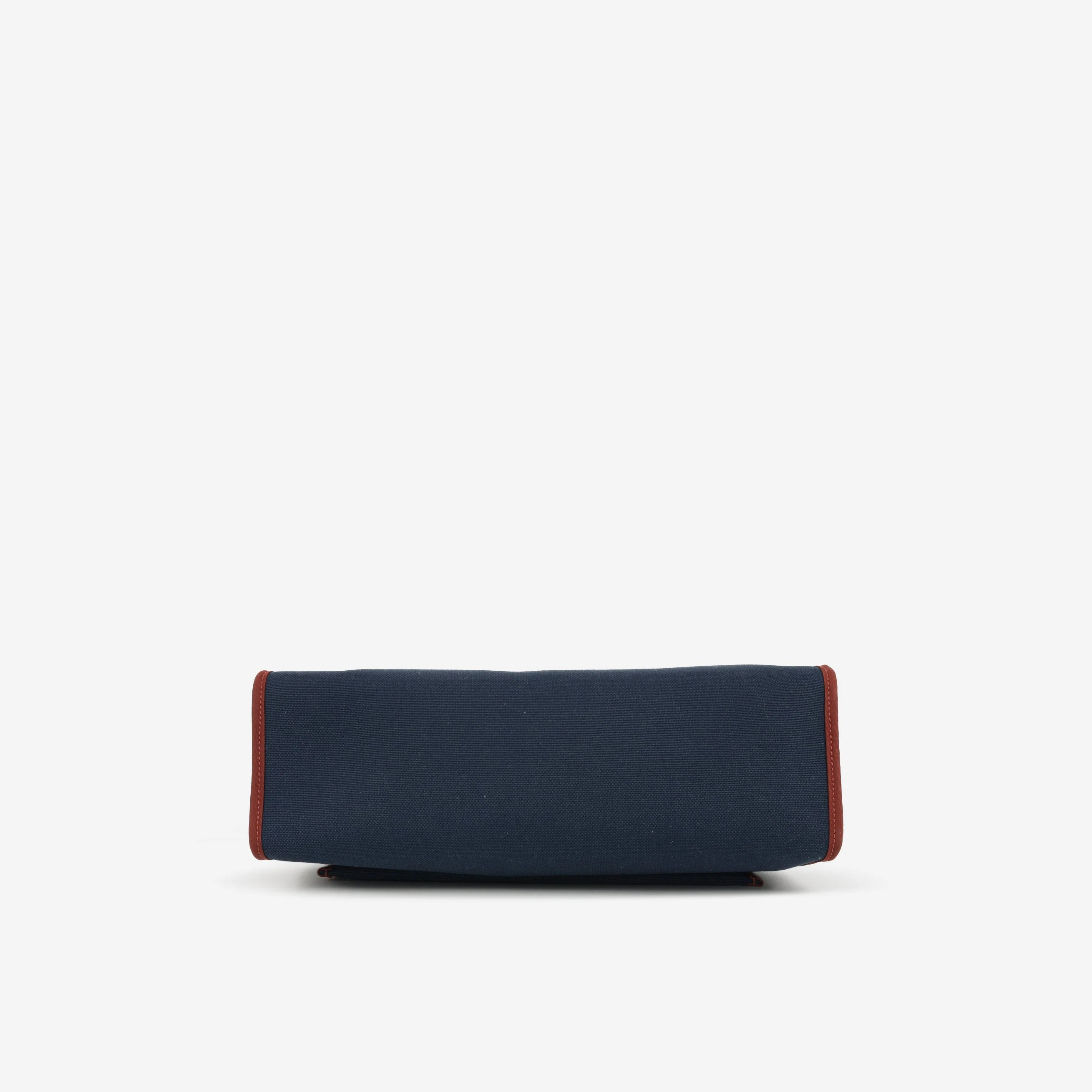 Hermès Herbag 31 - Blue Marine Canvas / Rouge H Trim | Palladium Hardware - Image 4