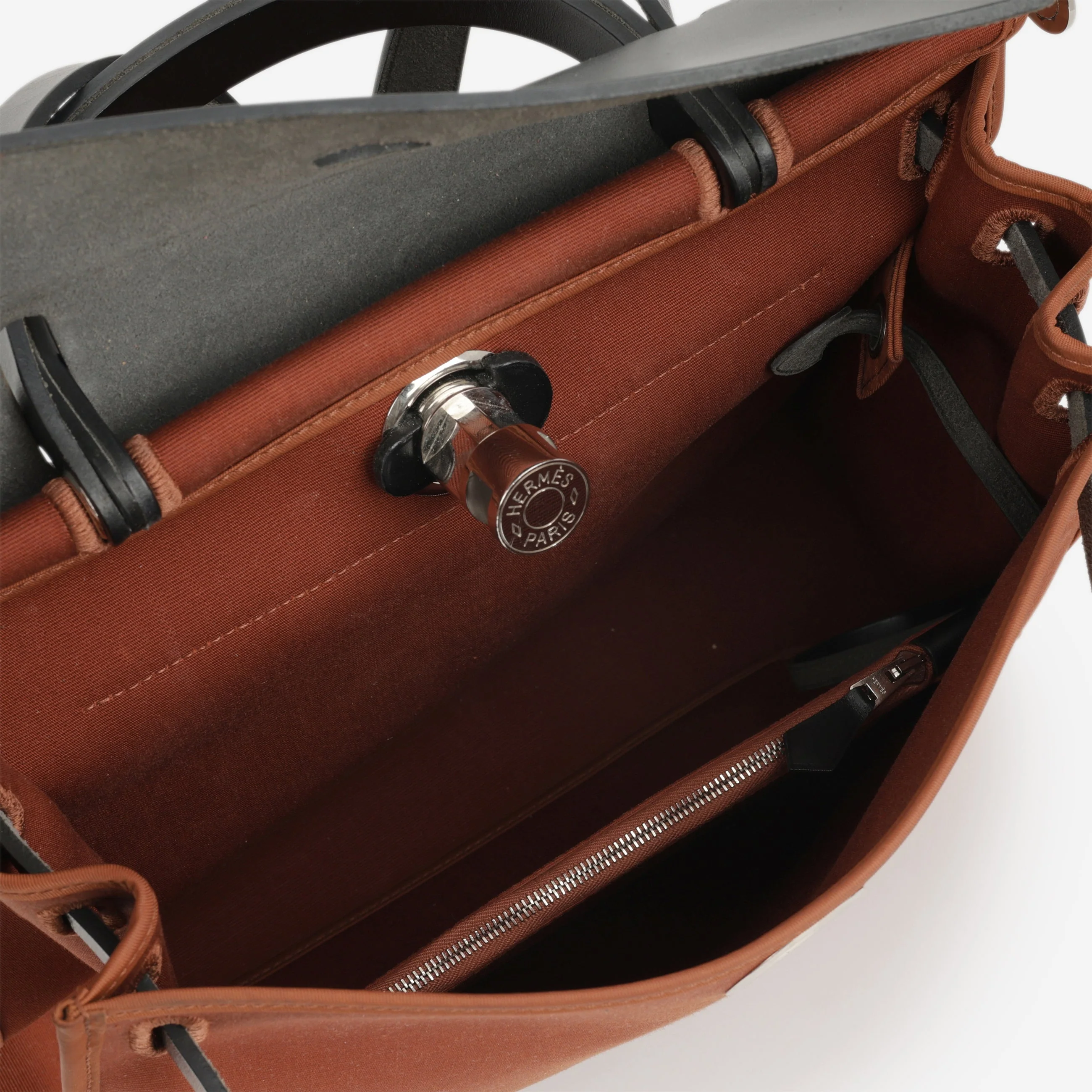 Hermès Herbag 31 - Cuivre Canvas / Black Hunter | Palladium Hardware - Image 6