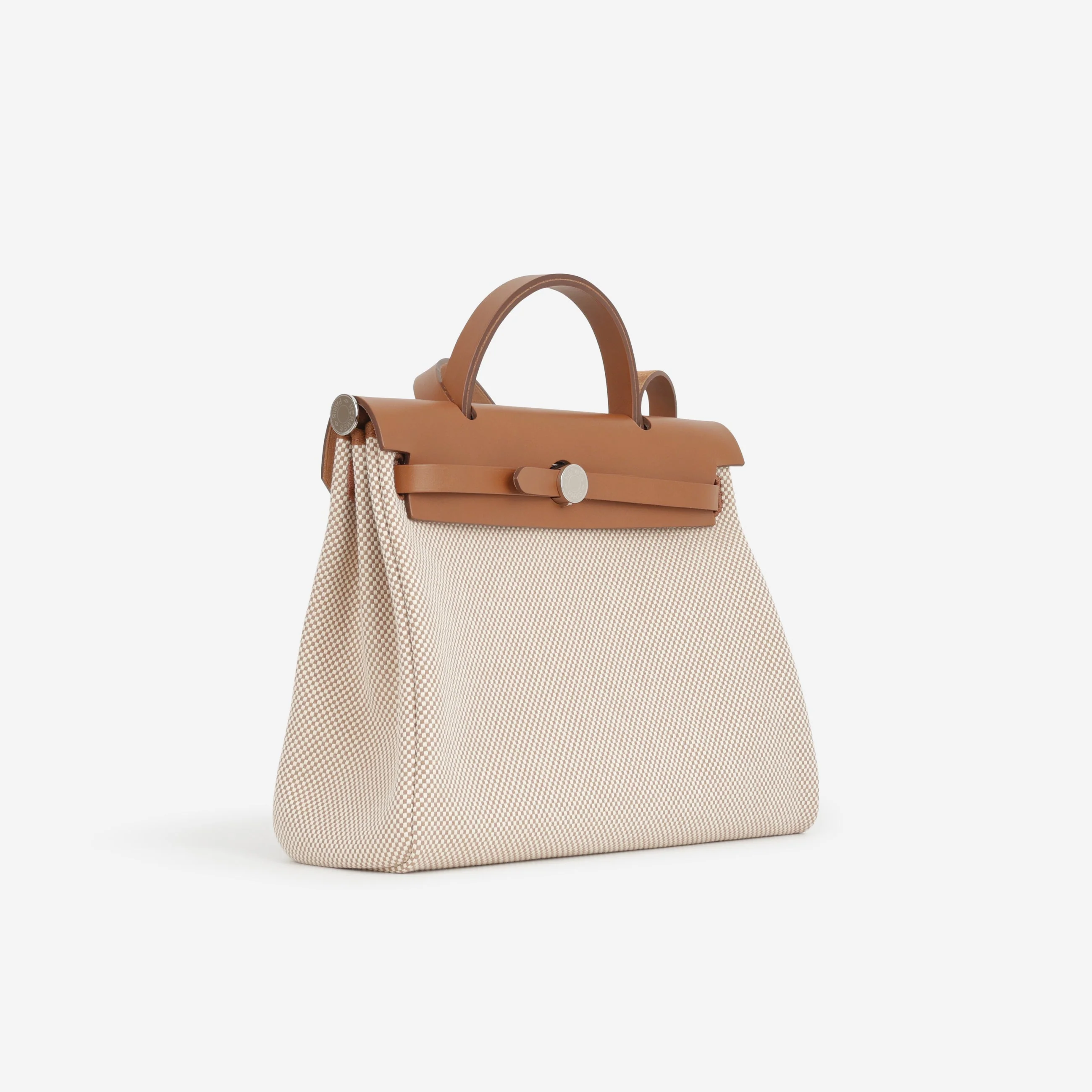 Hermès Herbag 31 - Ecru Viking Criss Toile Canvas / Naturel Sable Hunter | Palladium Hardware - Image 2