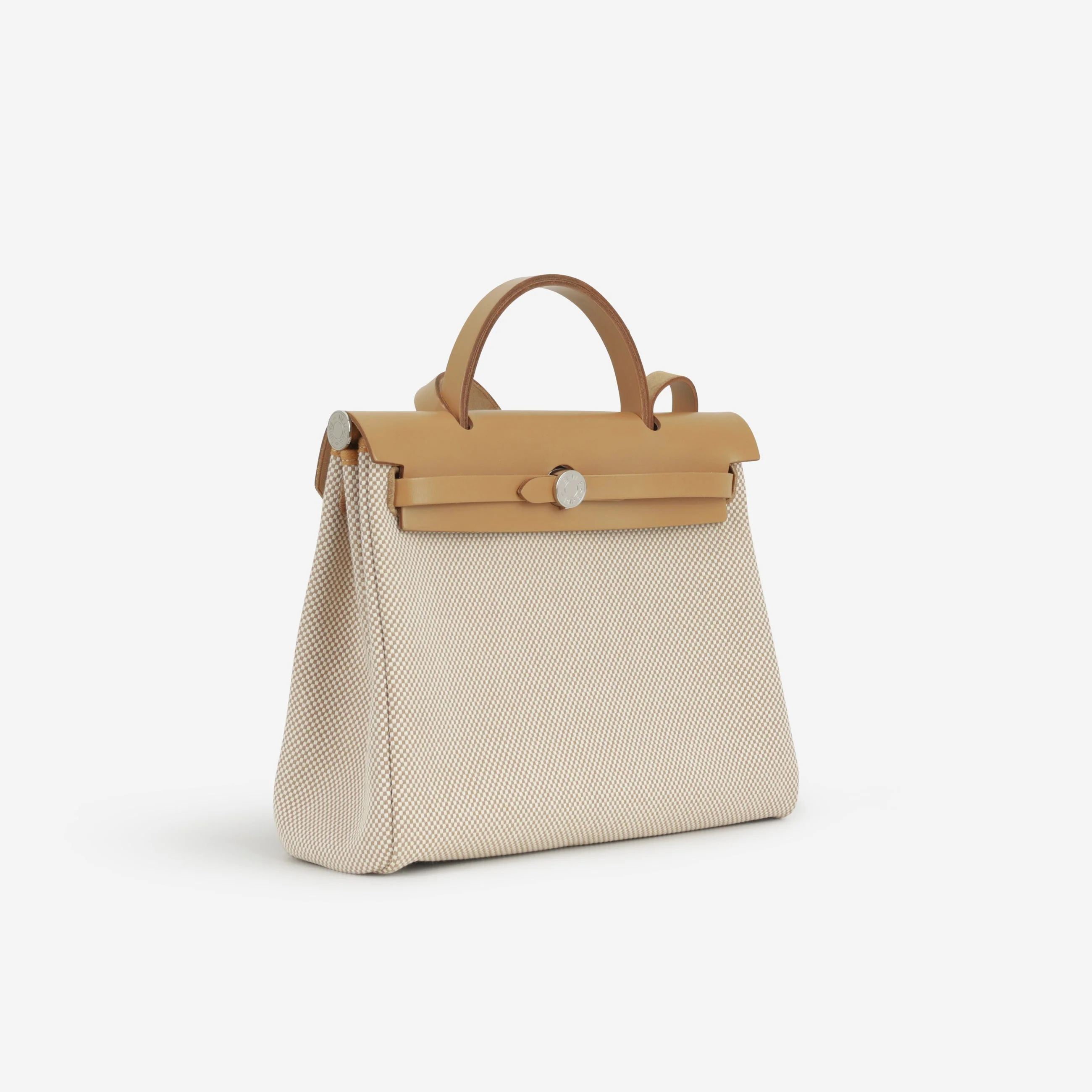 Hermès Herbag 31 - Ecru Viking Criss Toile Canvas / Naturel Sable Hunter | Palladium Hardware - Image 2