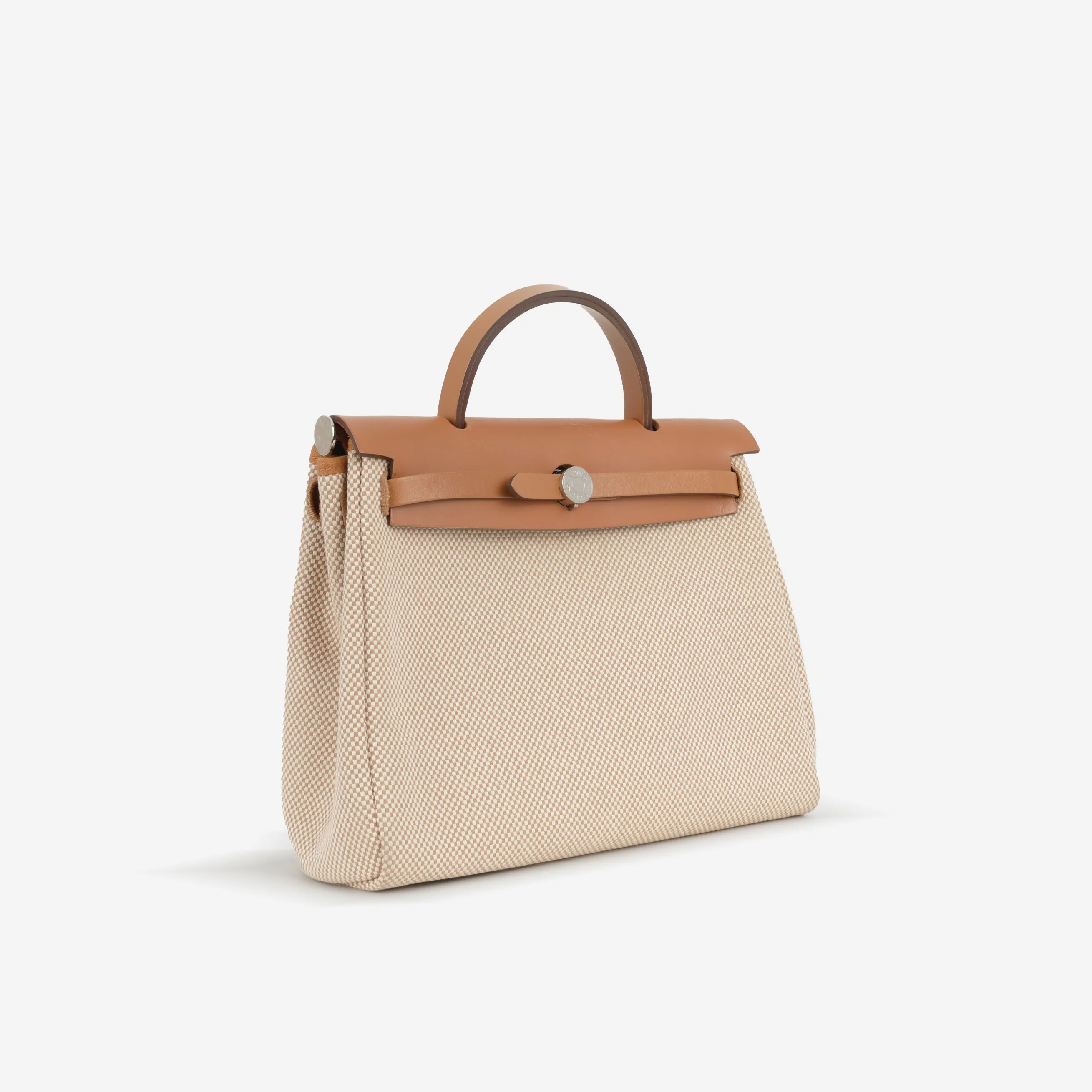 Hermès Herbag 31 - Ecru Viking Criss Toile Canvas / Naturel Sable Hunter | Palladium Hardware - Image 2