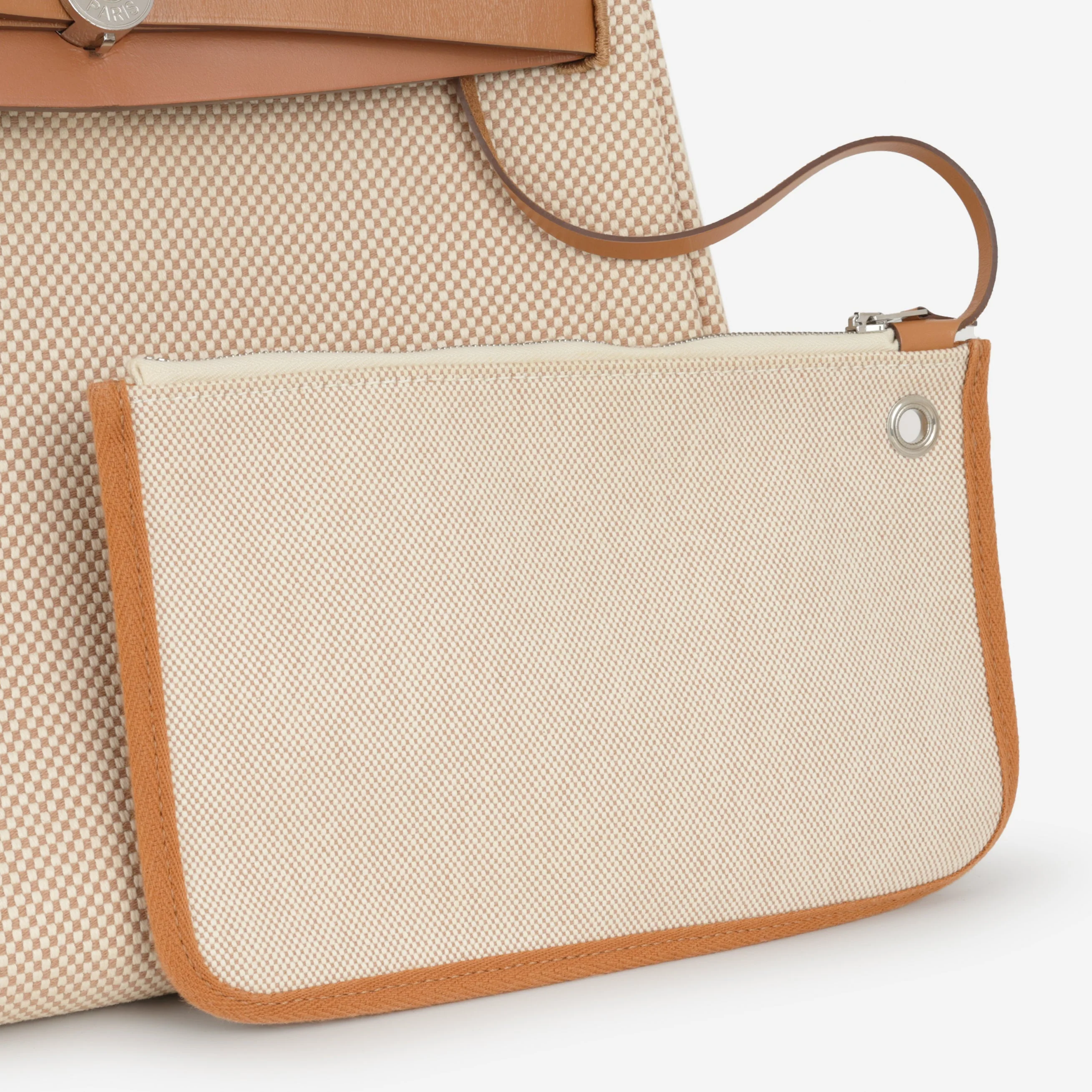 Hermès Herbag 31 - Ecru Viking Criss Toile Canvas / Naturel Sable Hunter | Palladium Hardware - Image 5