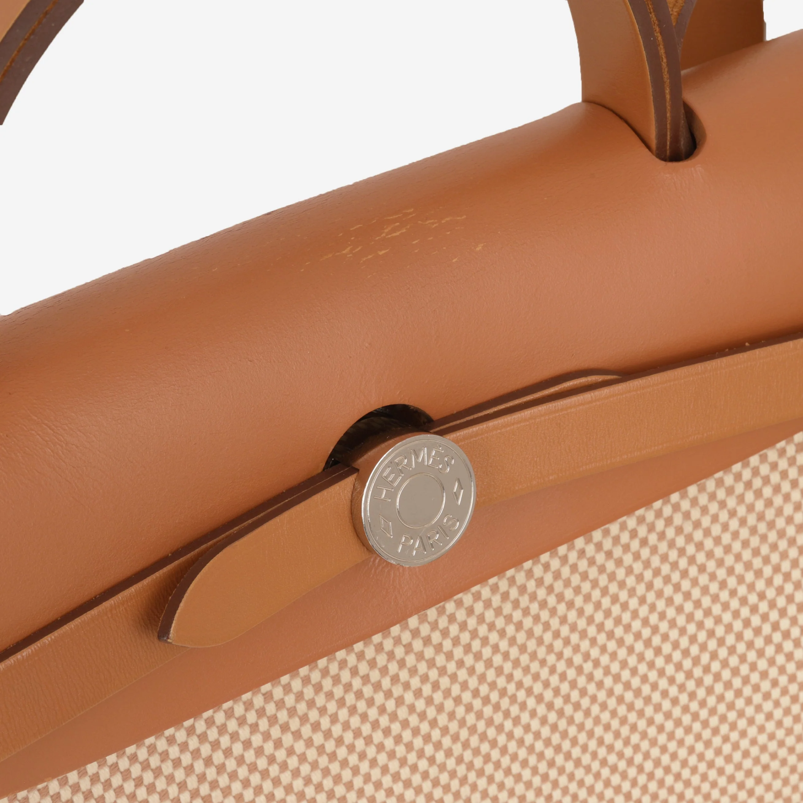 Hermès Herbag 31 - Ecru Viking Criss Toile Canvas / Naturel Sable Hunter | Palladium Hardware - Image 7