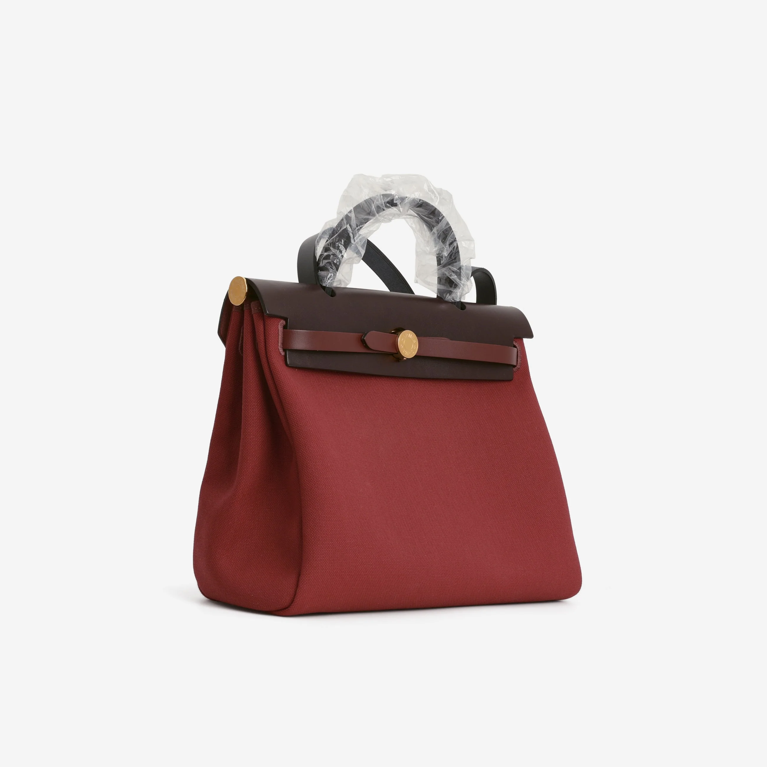 Hermès Herbag 31 - Rouge Grenat Canvas / Rouge Sellier / Rouge H Hunter | Gold Hardware - Image 2