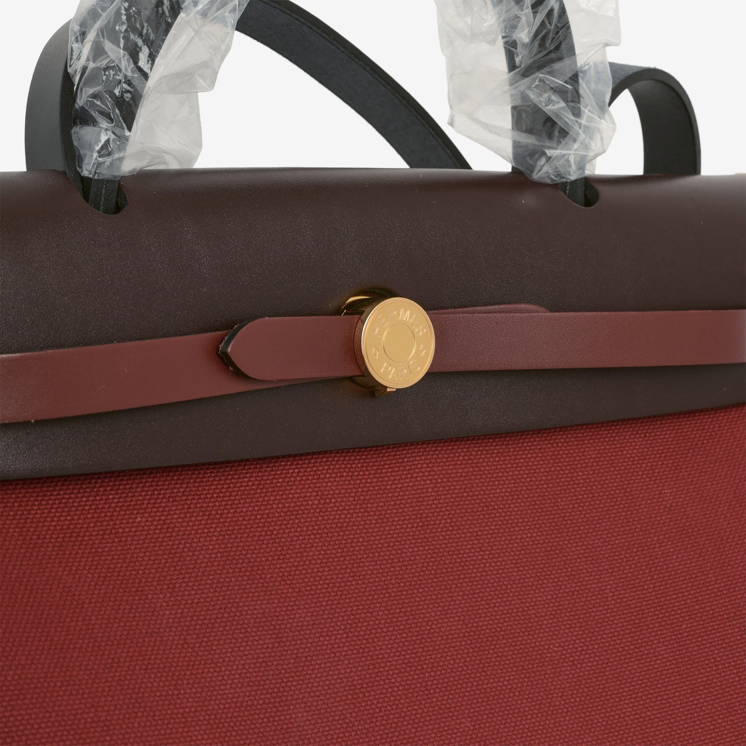 Hermès Herbag 31 - Rouge Grenat Canvas / Rouge Sellier / Rouge H Hunter | Gold Hardware - Image 5