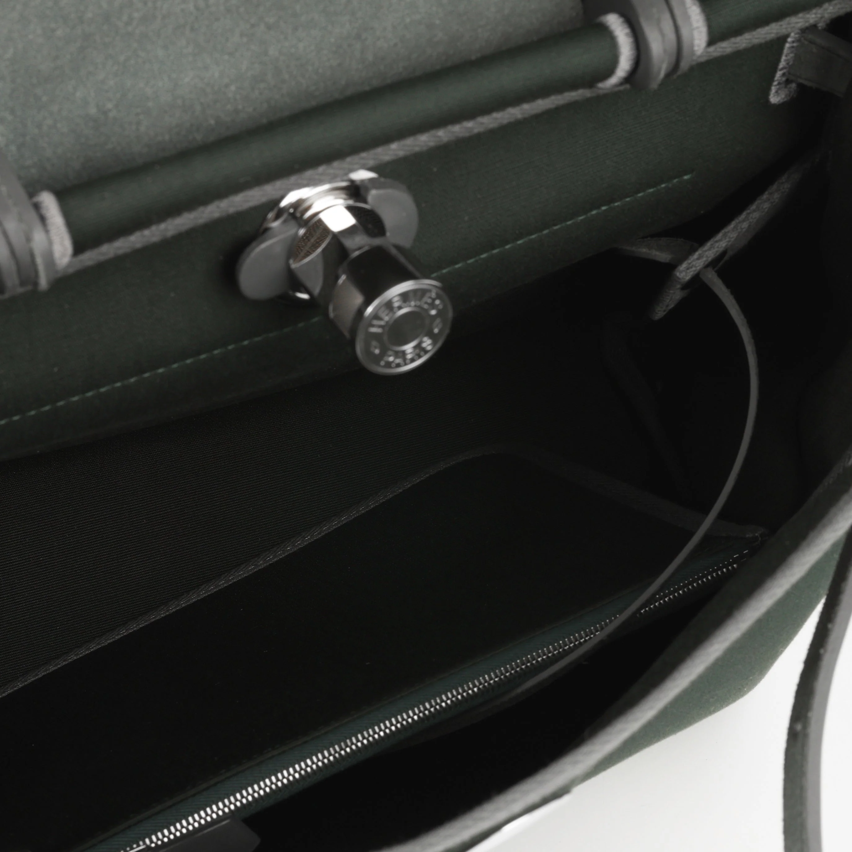 Hermès Herbag 31 - Vert Cypres / Ardoise Hunter | Palladium Hardware - Image 4