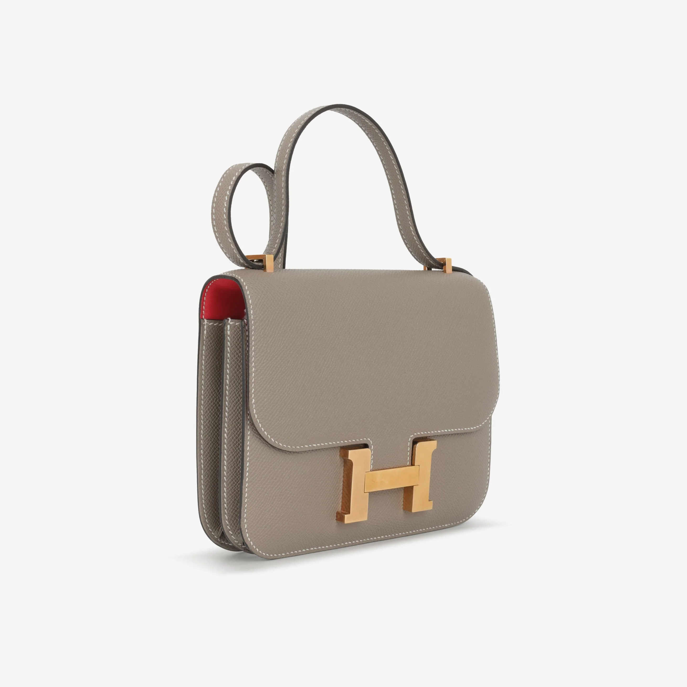Hermès HSS Constance 18 - Gris Asphalte Epsom / Rose Shocking Interior | Rose Gold Hardware - Image 2
