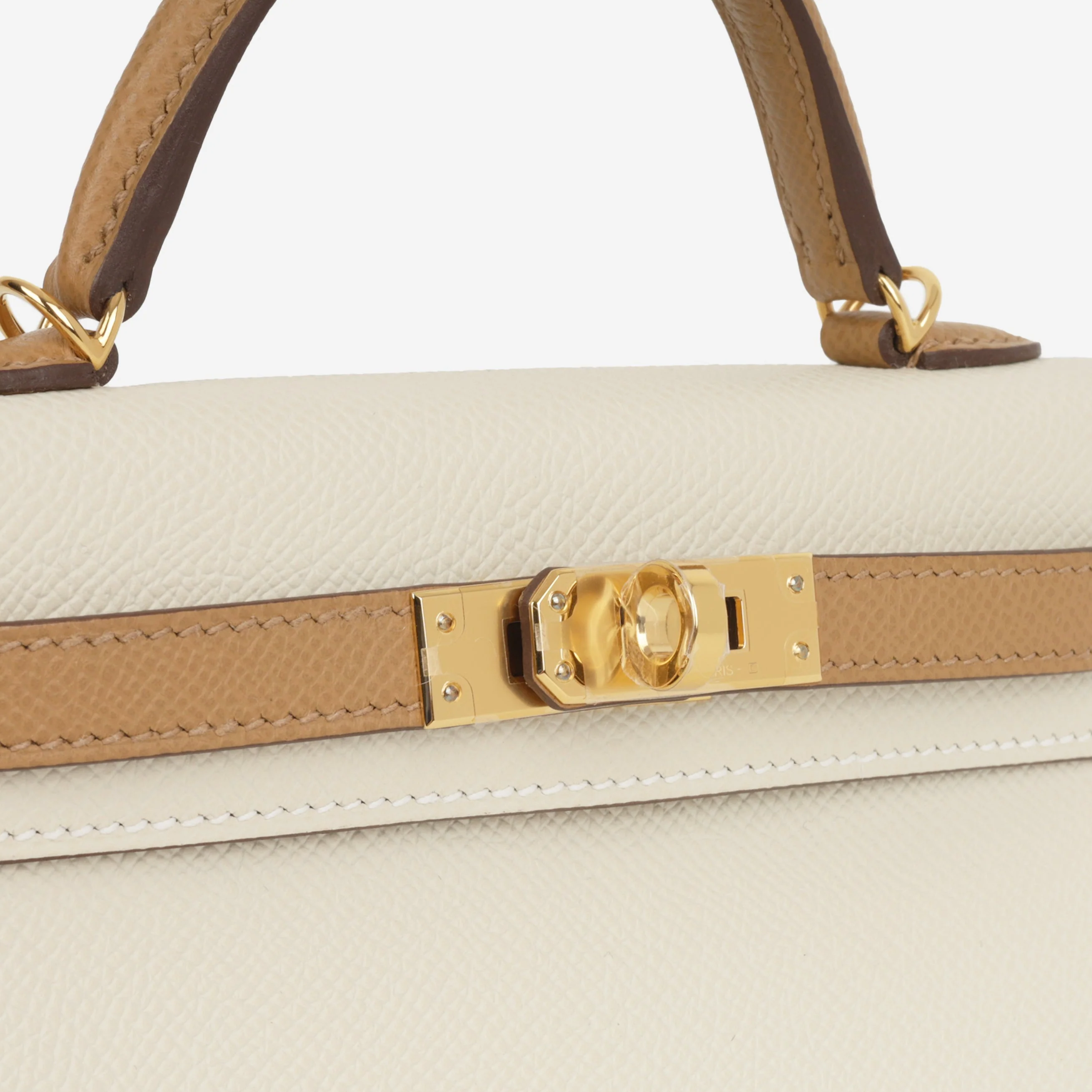 Hermès HSS Mini Kelly - Craie / Biscuit Epsom | Gold Hardware - Image 10