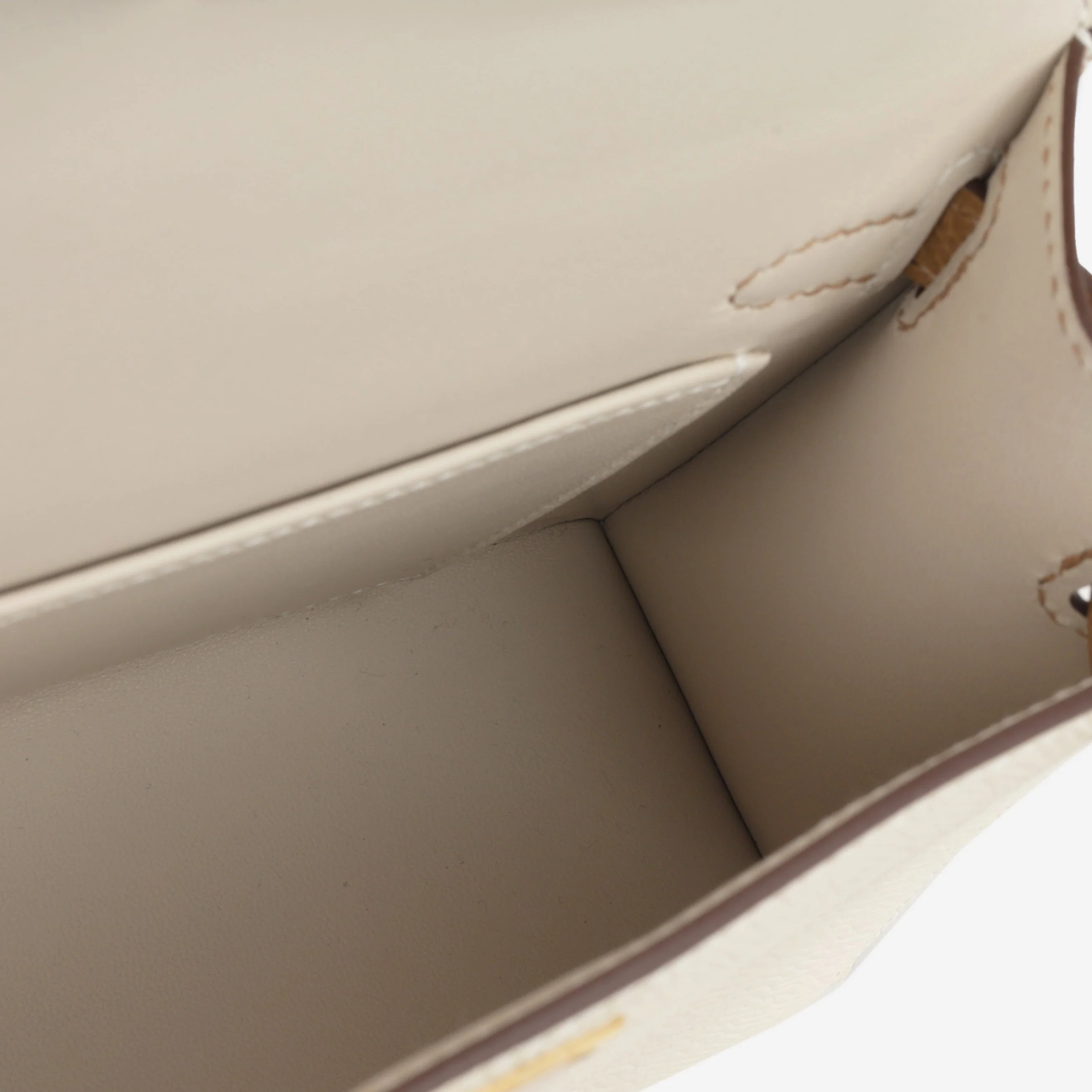 Hermès HSS Mini Kelly - Craie / Biscuit Epsom | Gold Hardware - Image 11
