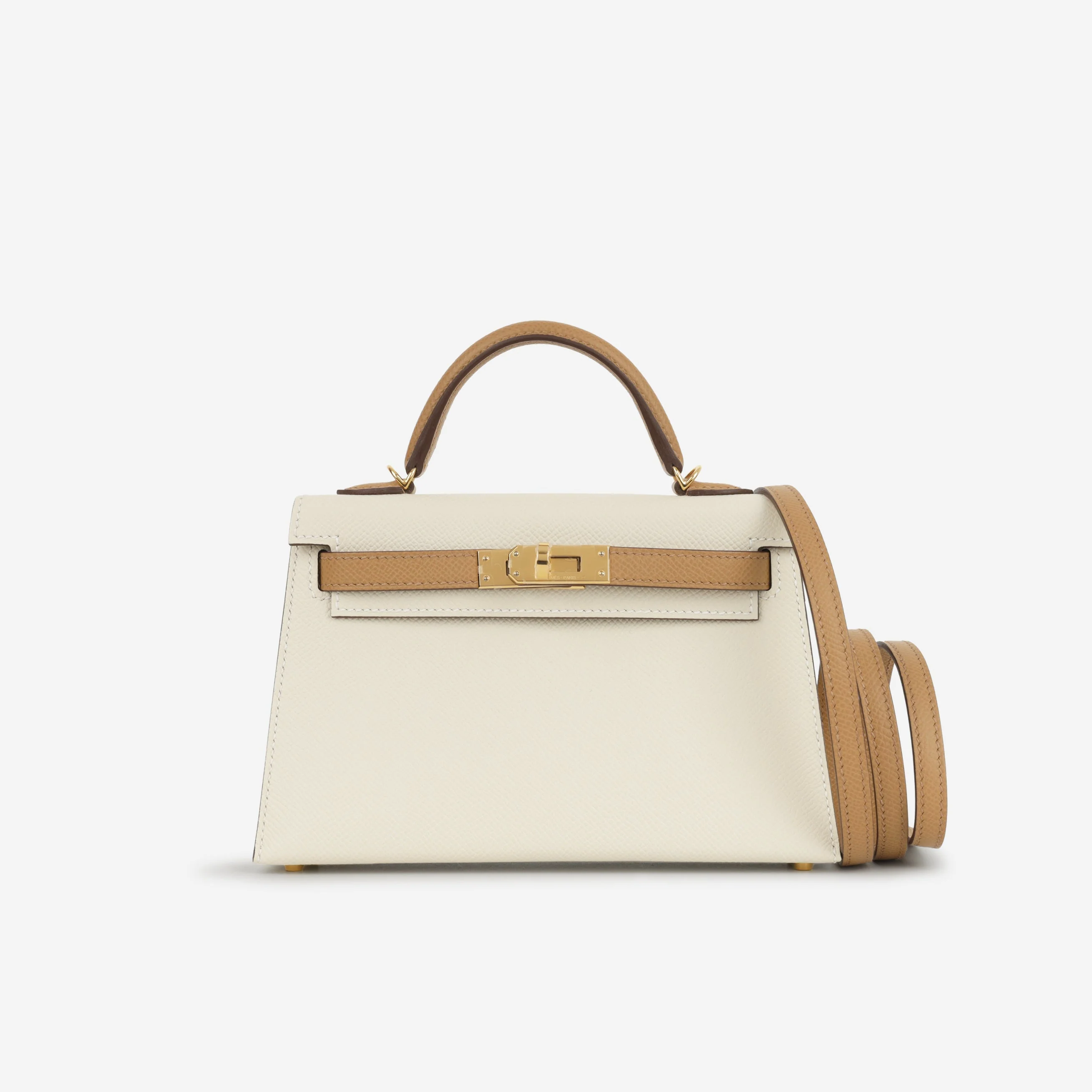 Hermès HSS Mini Kelly - Craie / Biscuit Epsom | Gold Hardware - Image 2