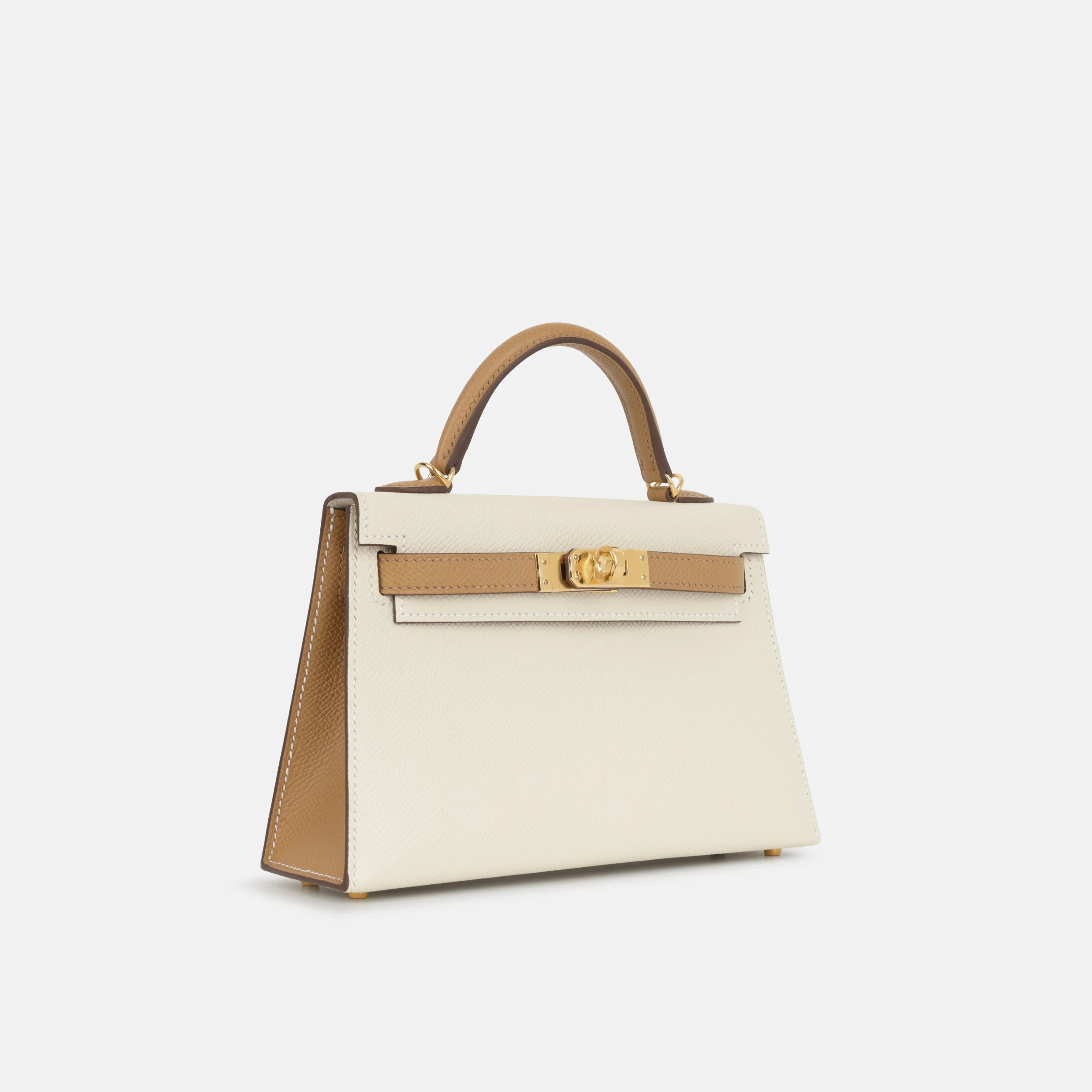Hermès HSS Mini Kelly - Craie / Biscuit Epsom | Gold Hardware - Image 3