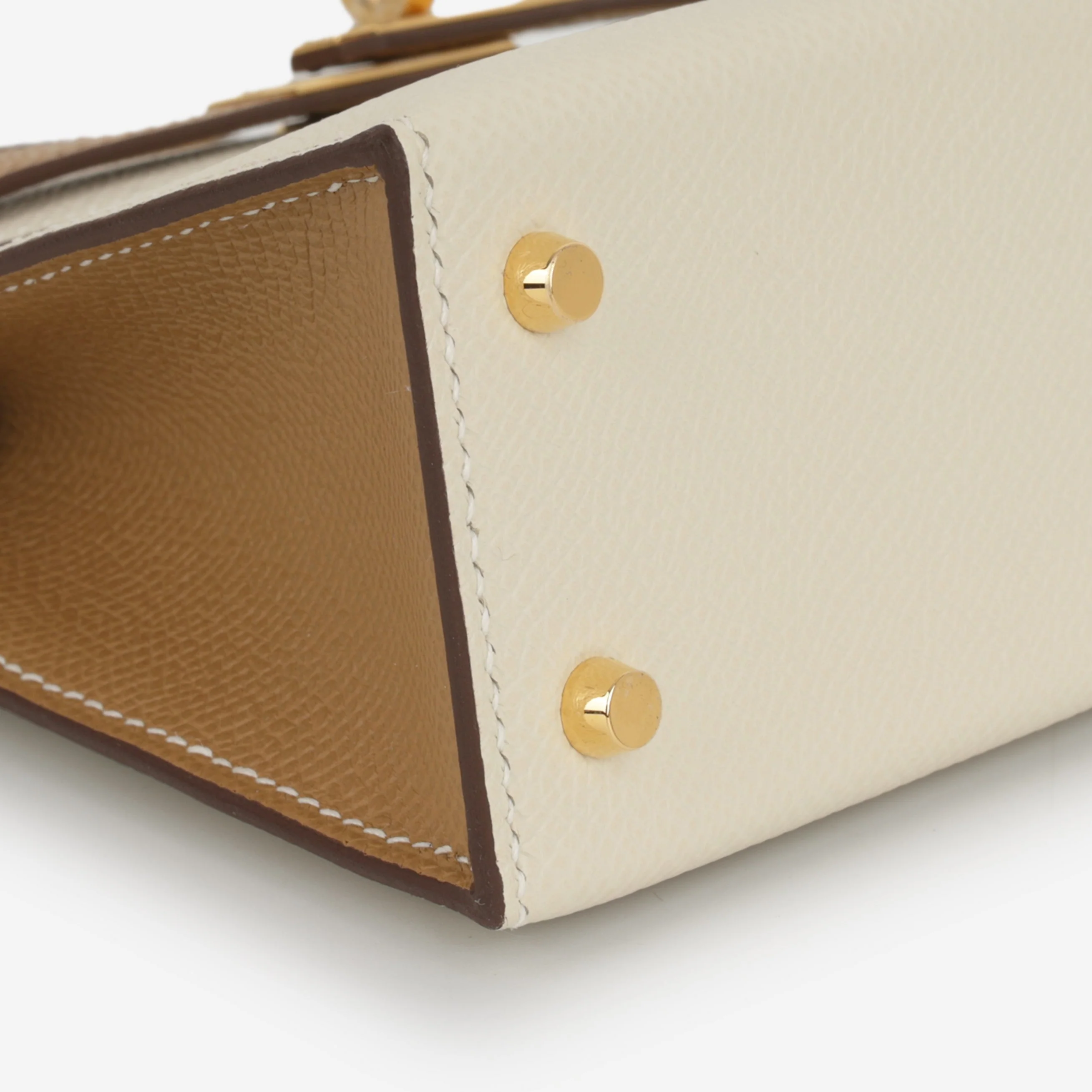 Hermès HSS Mini Kelly - Craie / Biscuit Epsom | Gold Hardware - Image 6