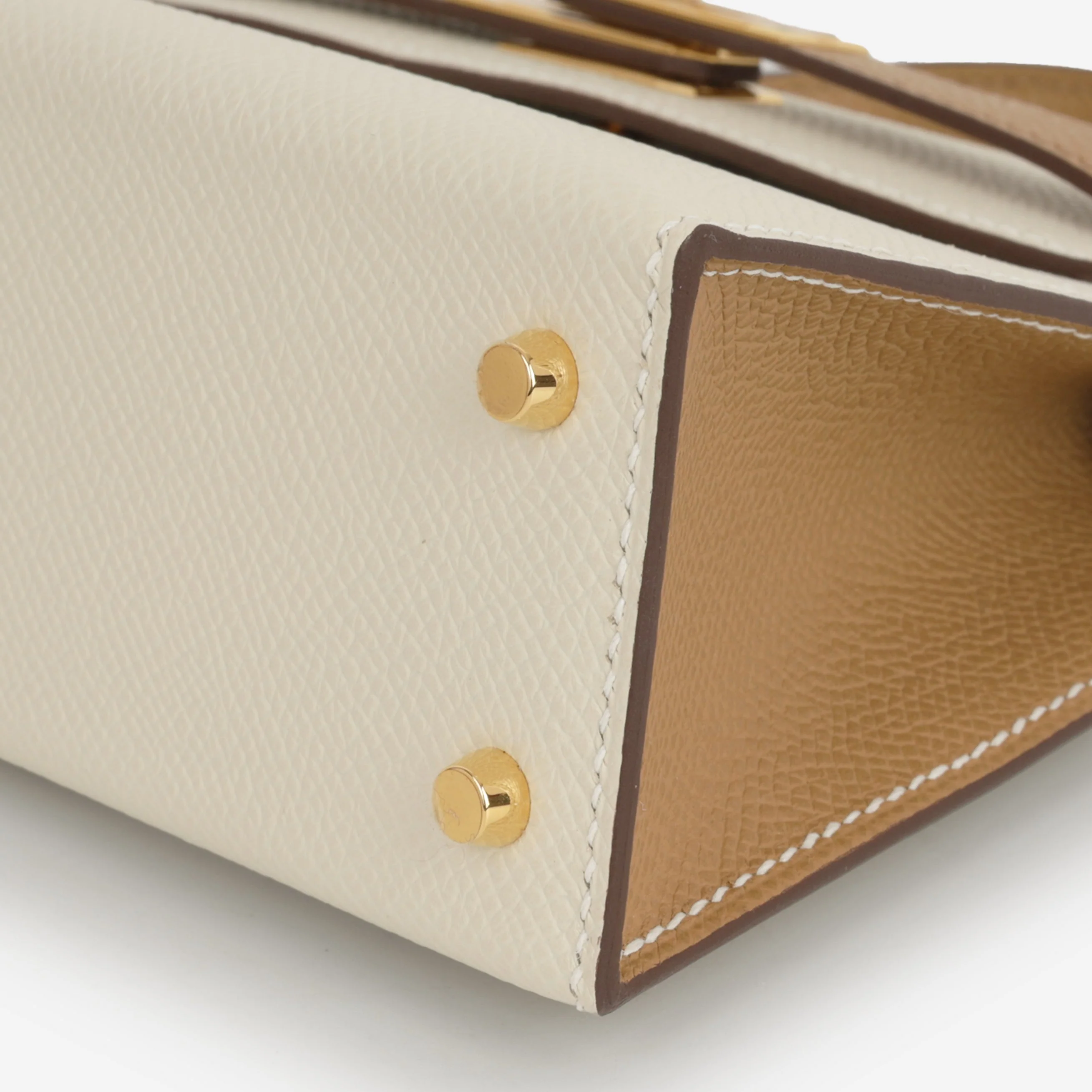 Hermès HSS Mini Kelly - Craie / Biscuit Epsom | Gold Hardware - Image 7