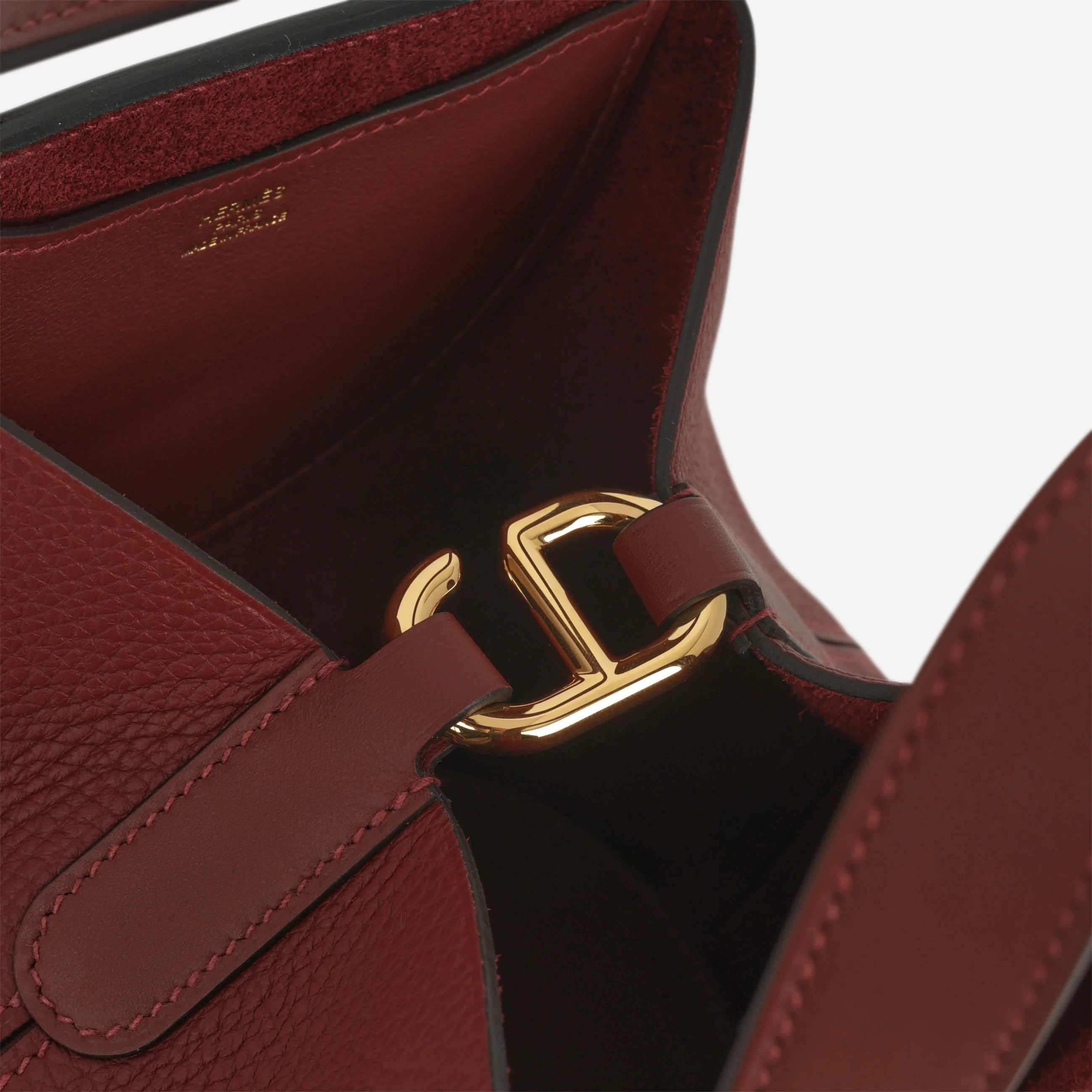 Hermès In-The-Loop 18 Bag - Rouge H Clemence / Swift | Gold Hardware - Image 7