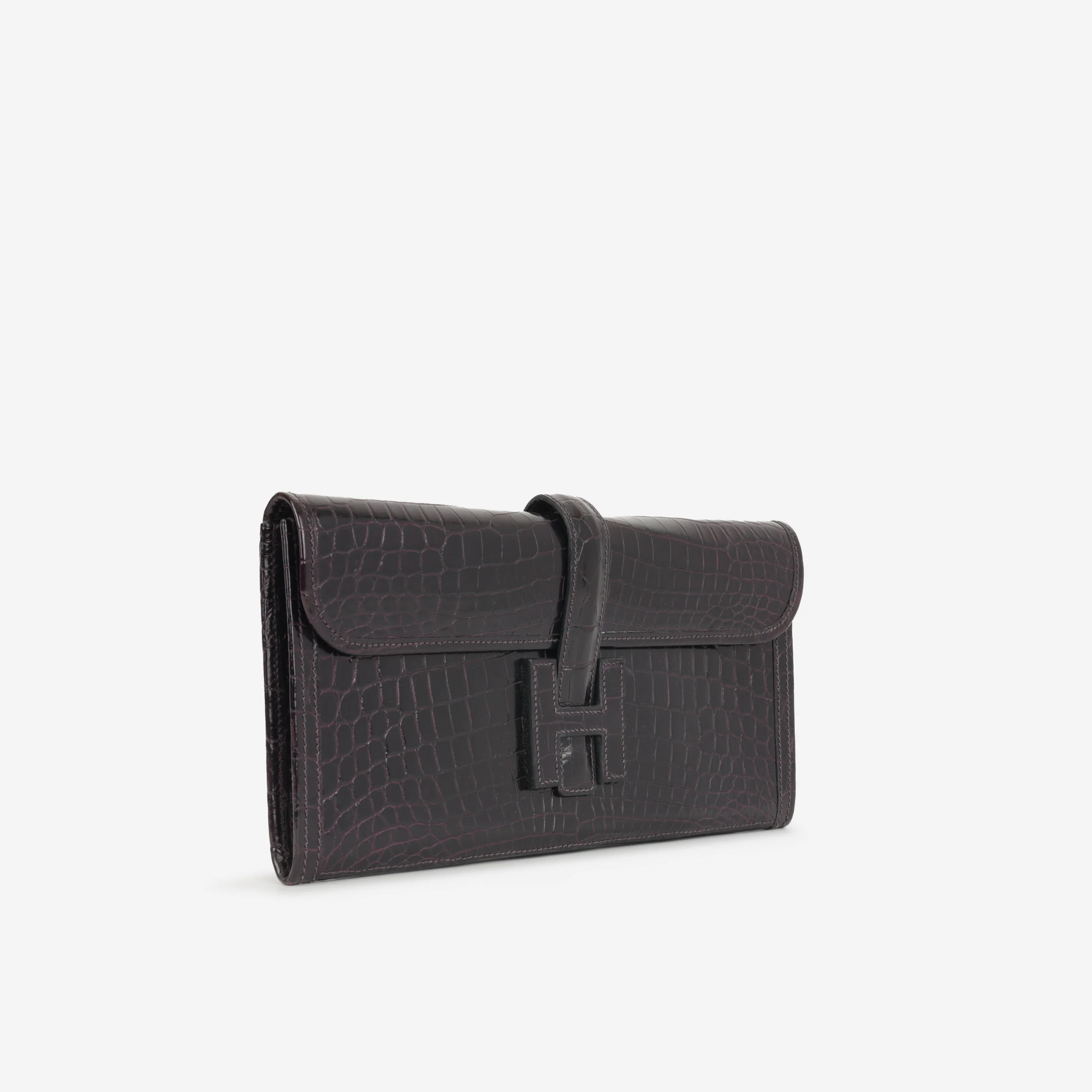 Hermès Jige Clutch 29 - Iris Matte Crocodile Niloticus - Image 2