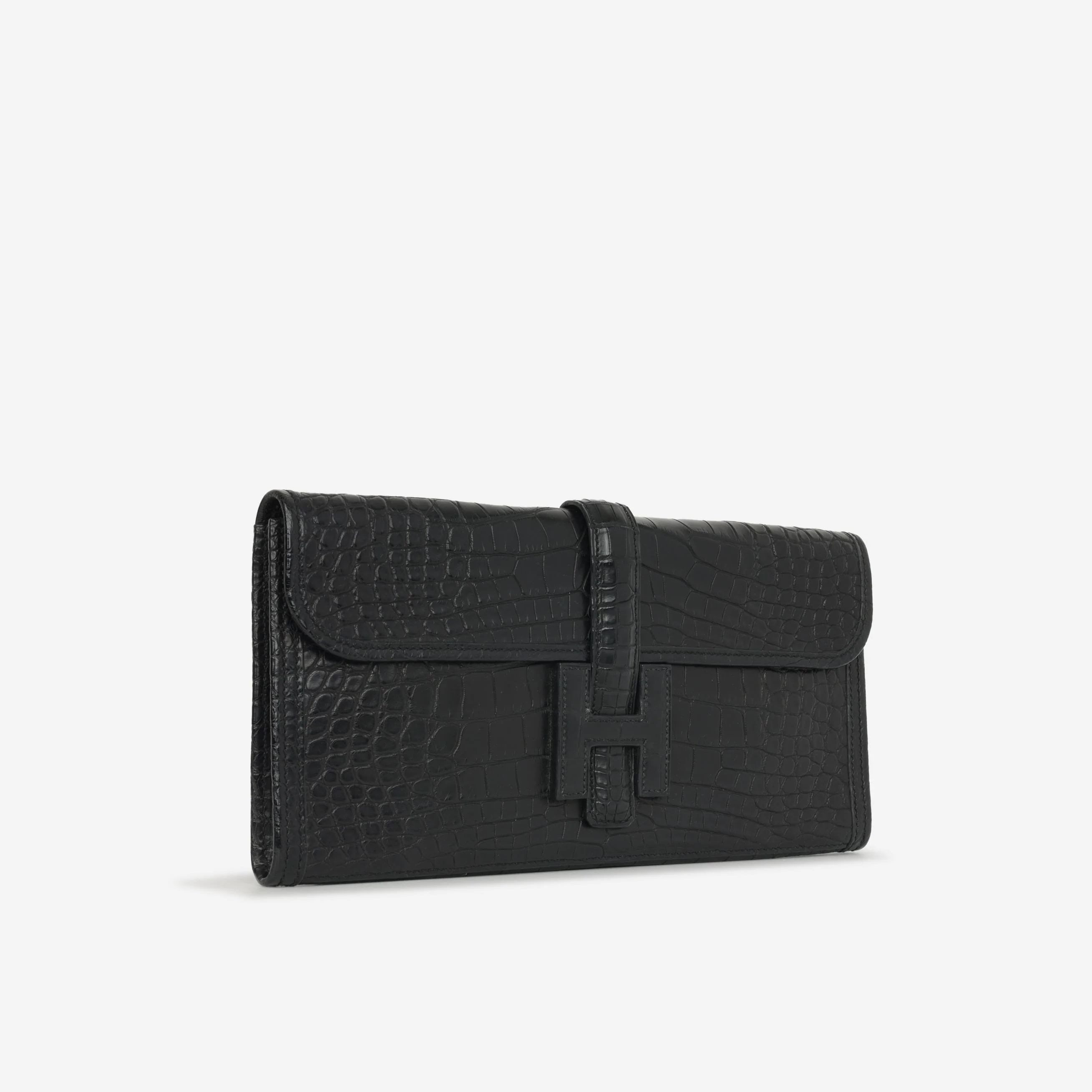 Hermès Jige Clutch 29 - Noir Matte Alligator Mississippiensis - Image 2