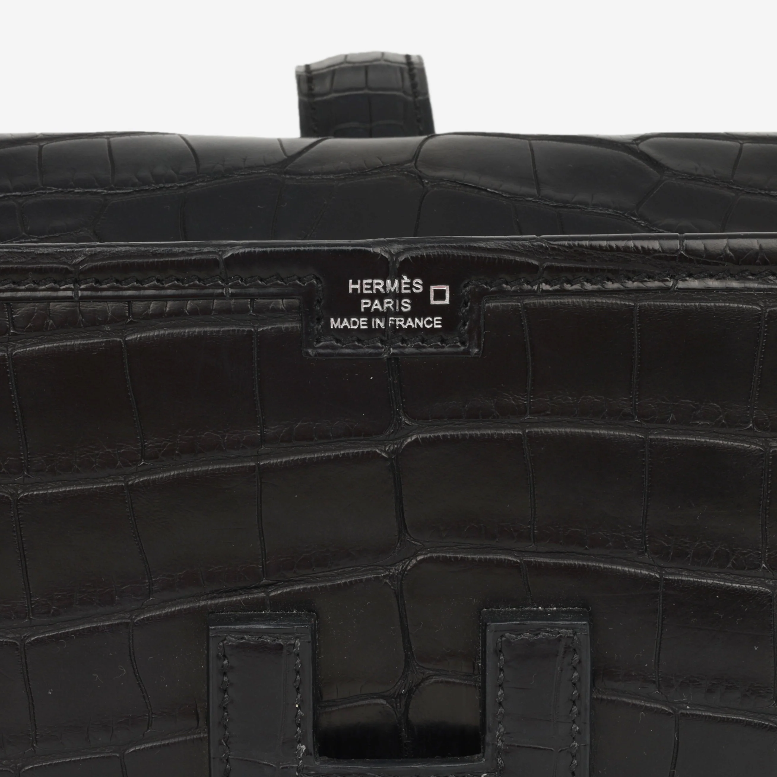 Hermès Jige Clutch 29 - Noir Matte Alligator Mississippiensis - Image 3