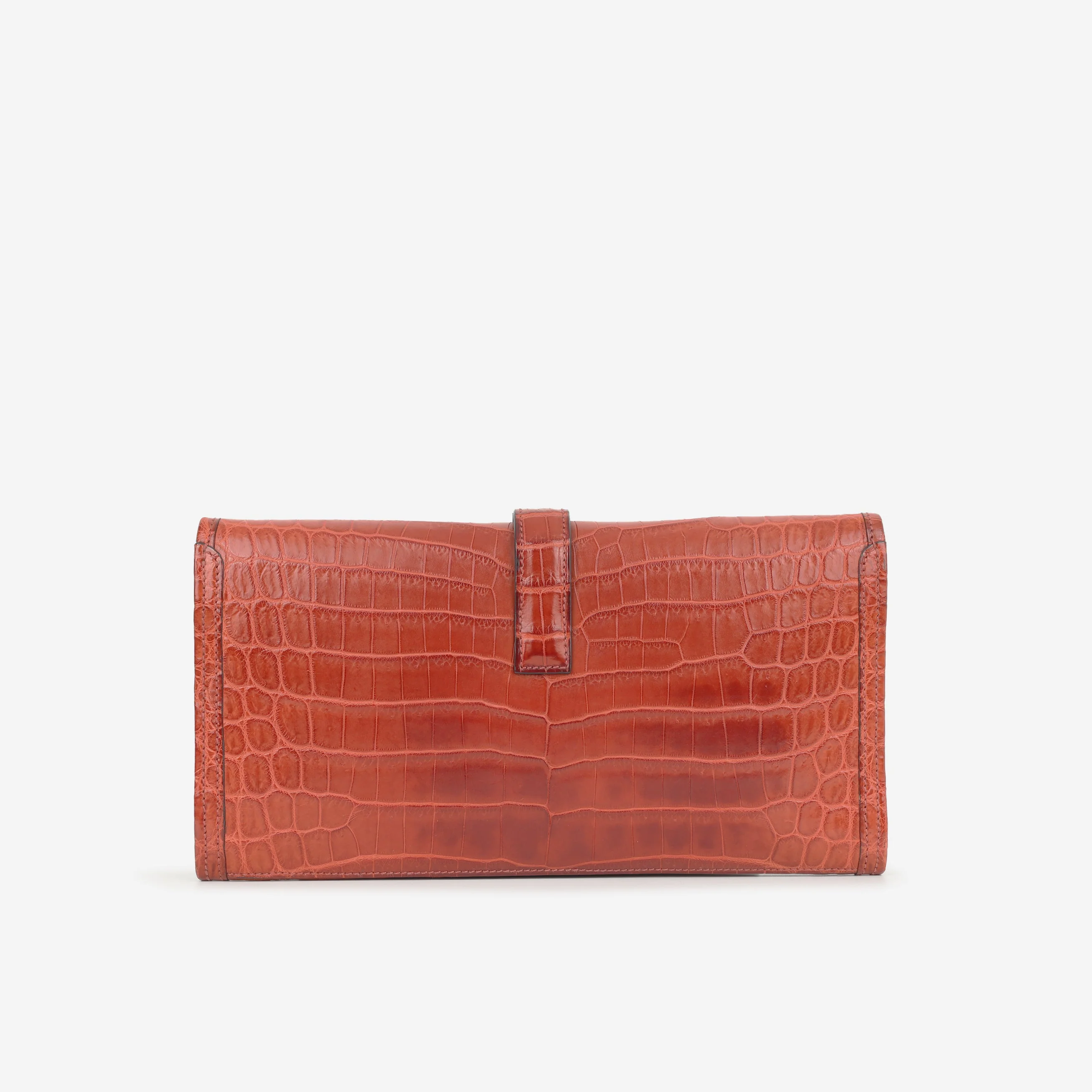 Hermès Jige Clutch 29 - Rouge H Shiny Crocodile - Image 3