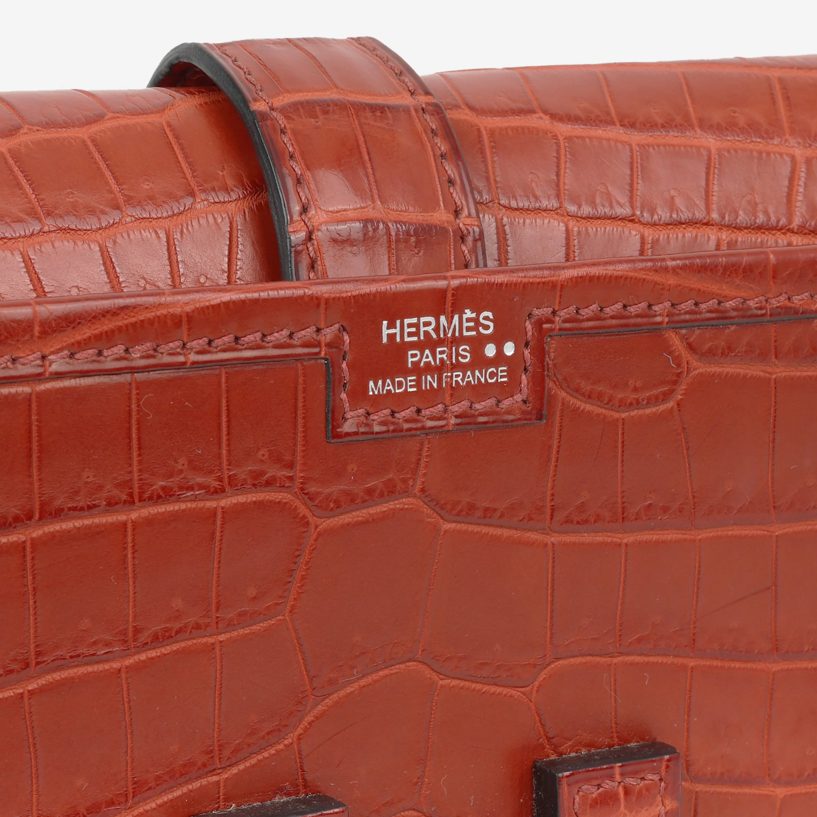 Hermès Jige Clutch 29 - Rouge H Shiny Crocodile - Image 6