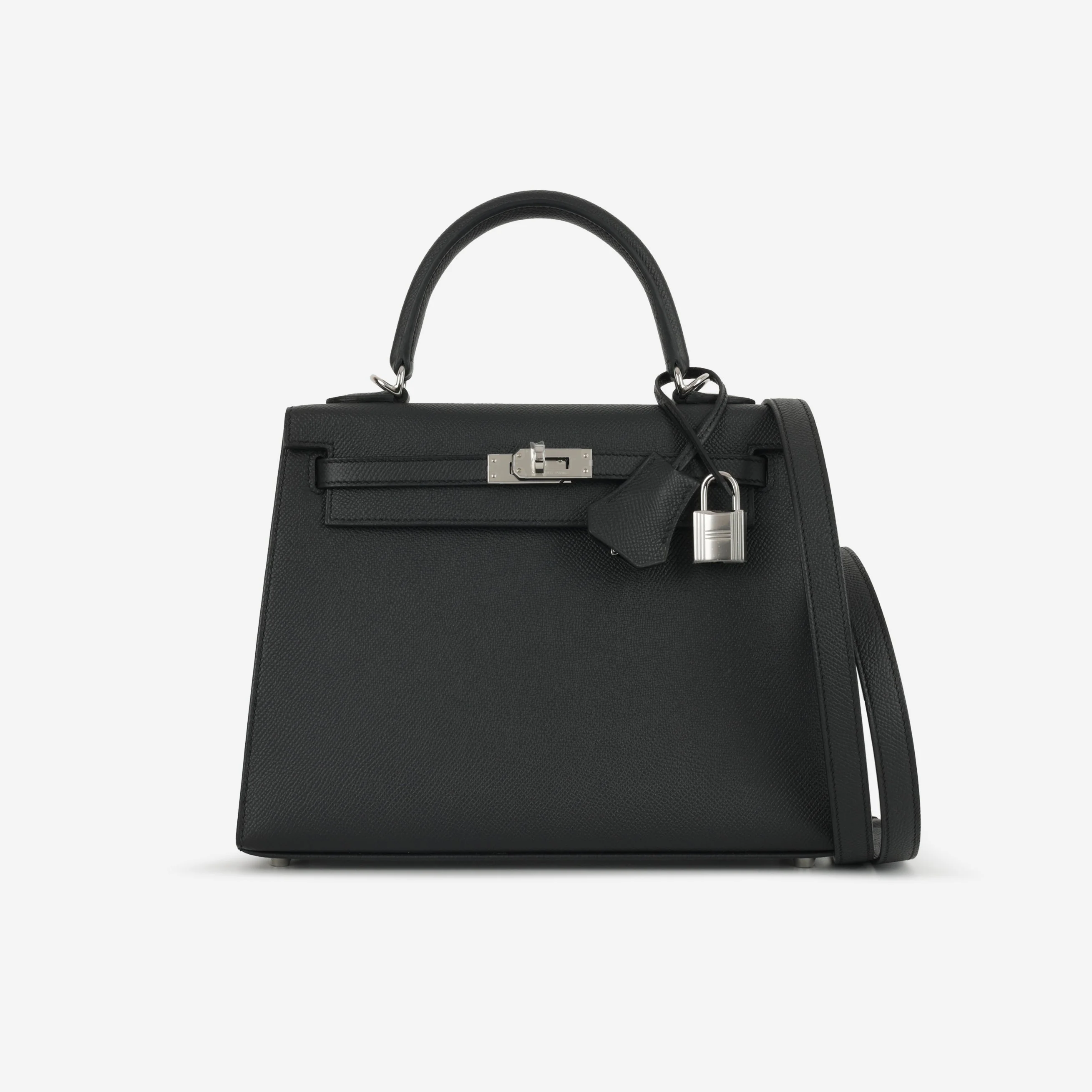 Hermès Kelly 25 - Black Epsom | Palladium Hardware (NWT) - Image 2