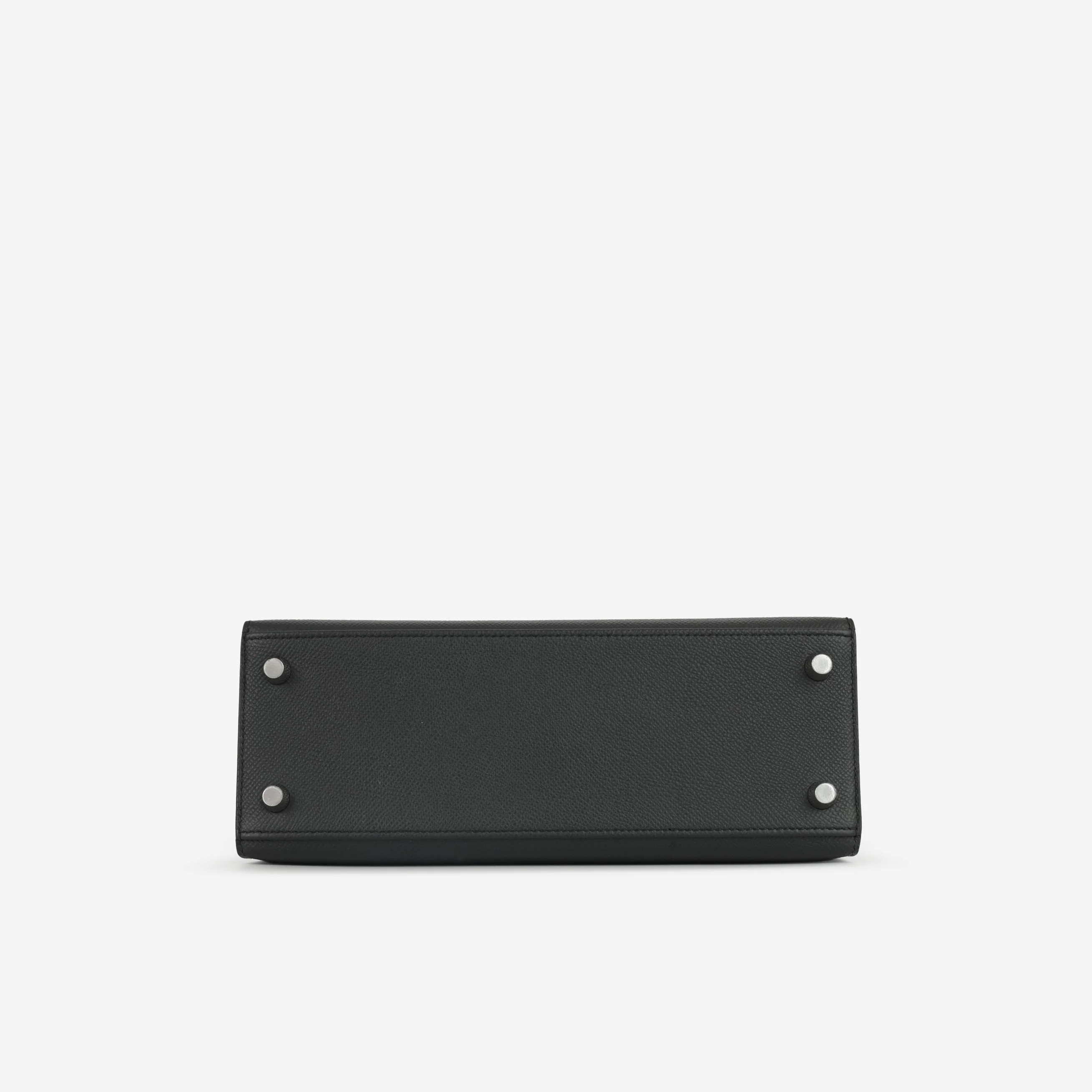 Hermès Kelly 25 - Black Epsom | Palladium Hardware (NWT) - Image 5