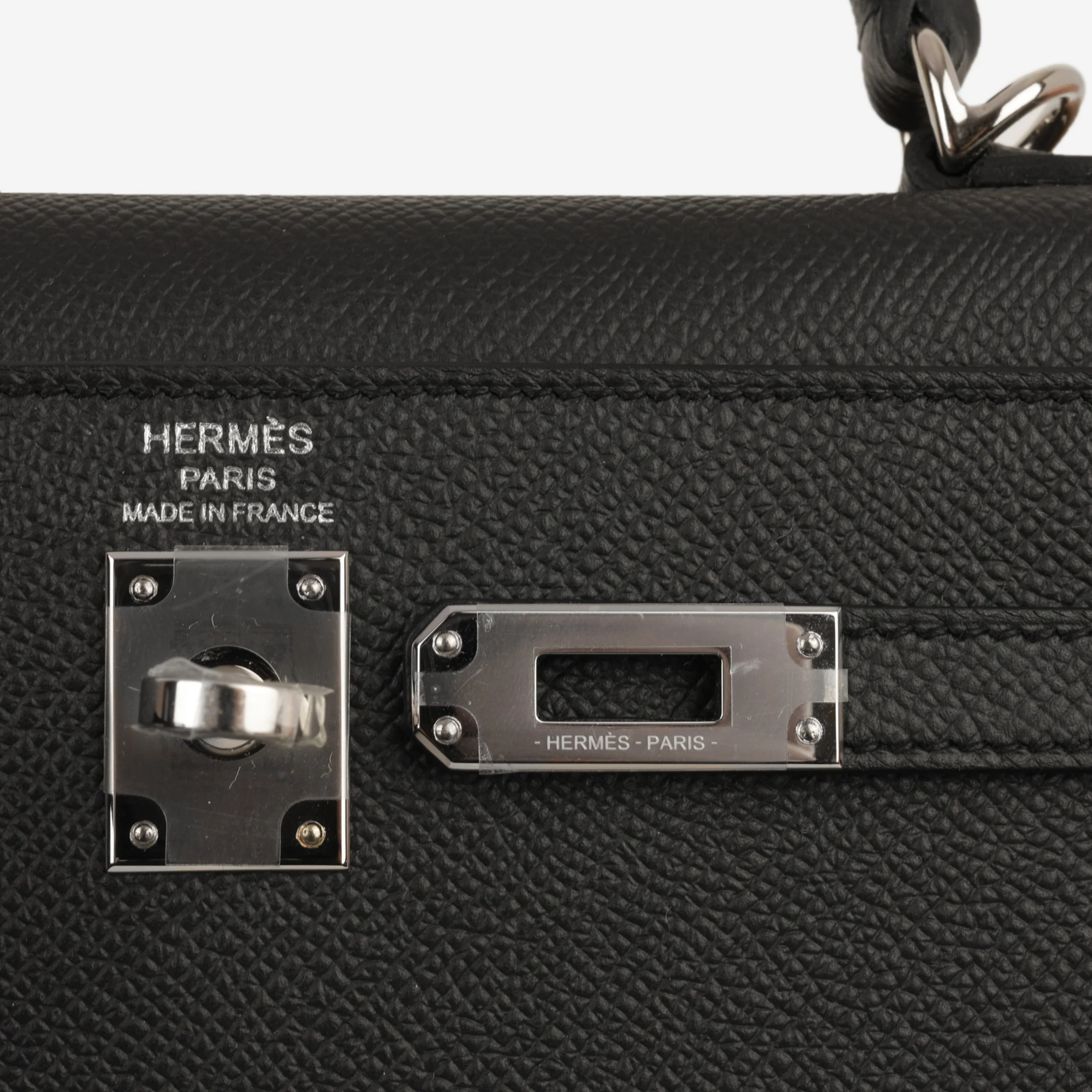 Hermès Kelly 25 - Black Epsom | Palladium Hardware (NWT) - Image 8