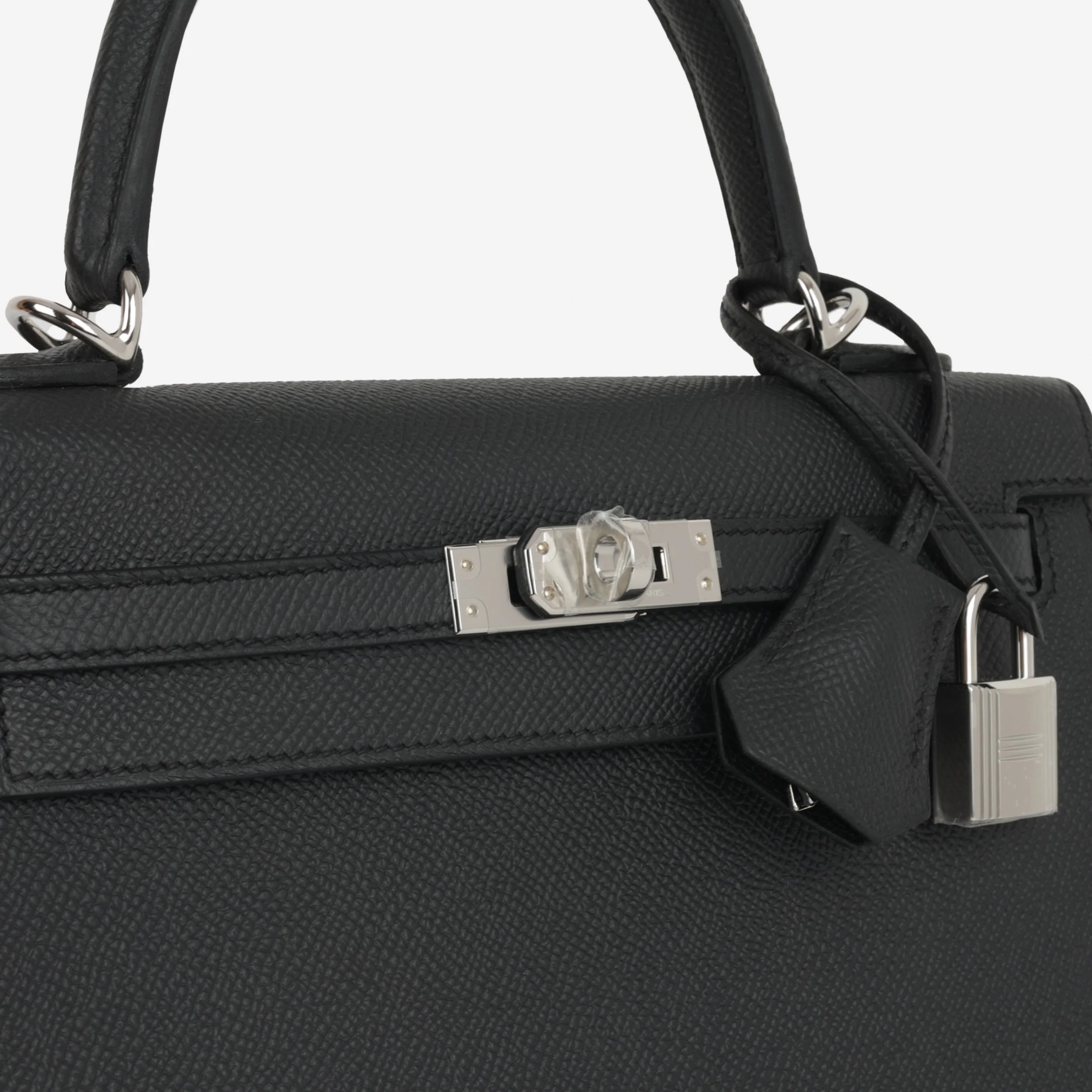 Hermès Kelly 25 - Black Epsom | Palladium Hardware (NWT) - Image 9