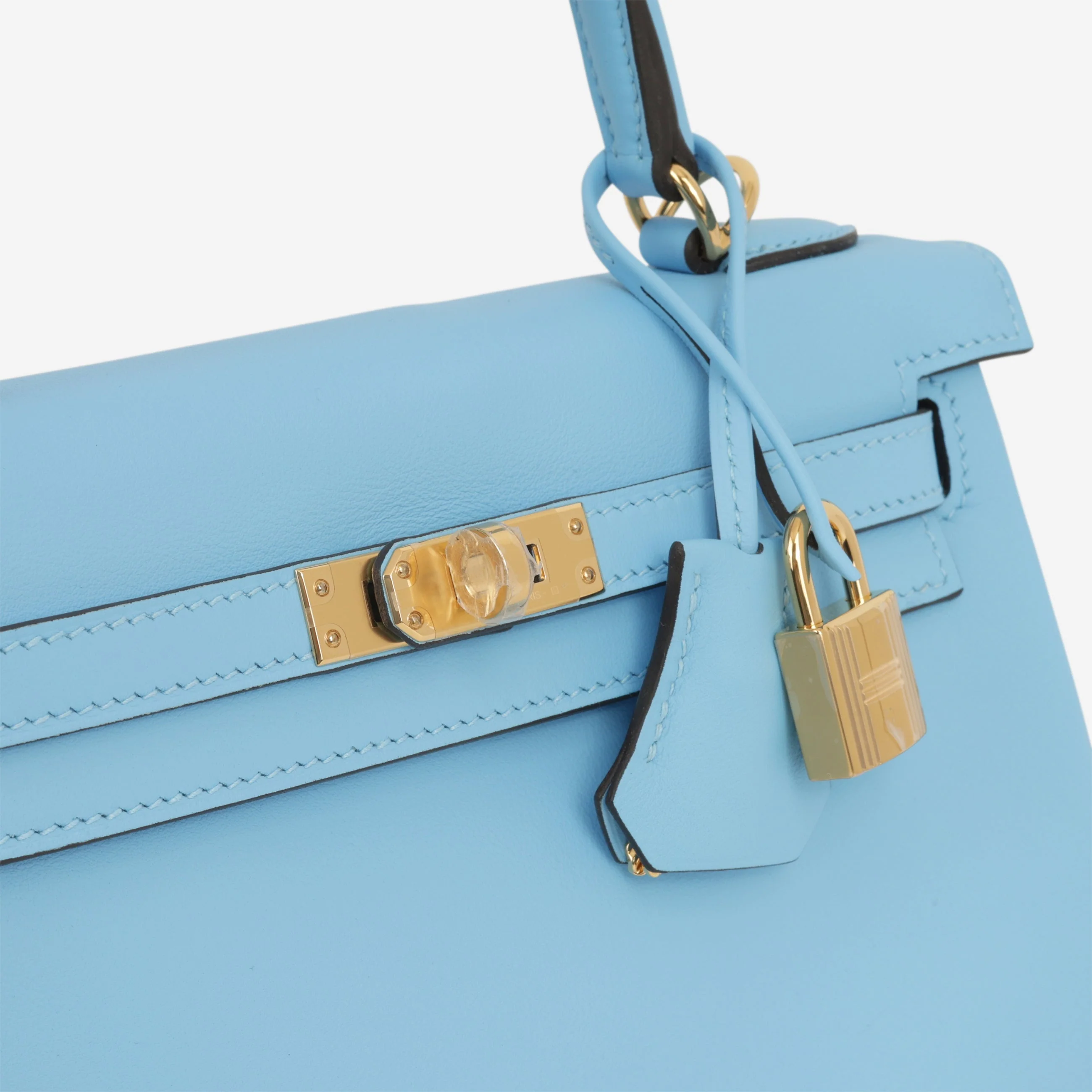 Hermès Kelly 25 - Celeste Swift | Gold Hardware - Image 11