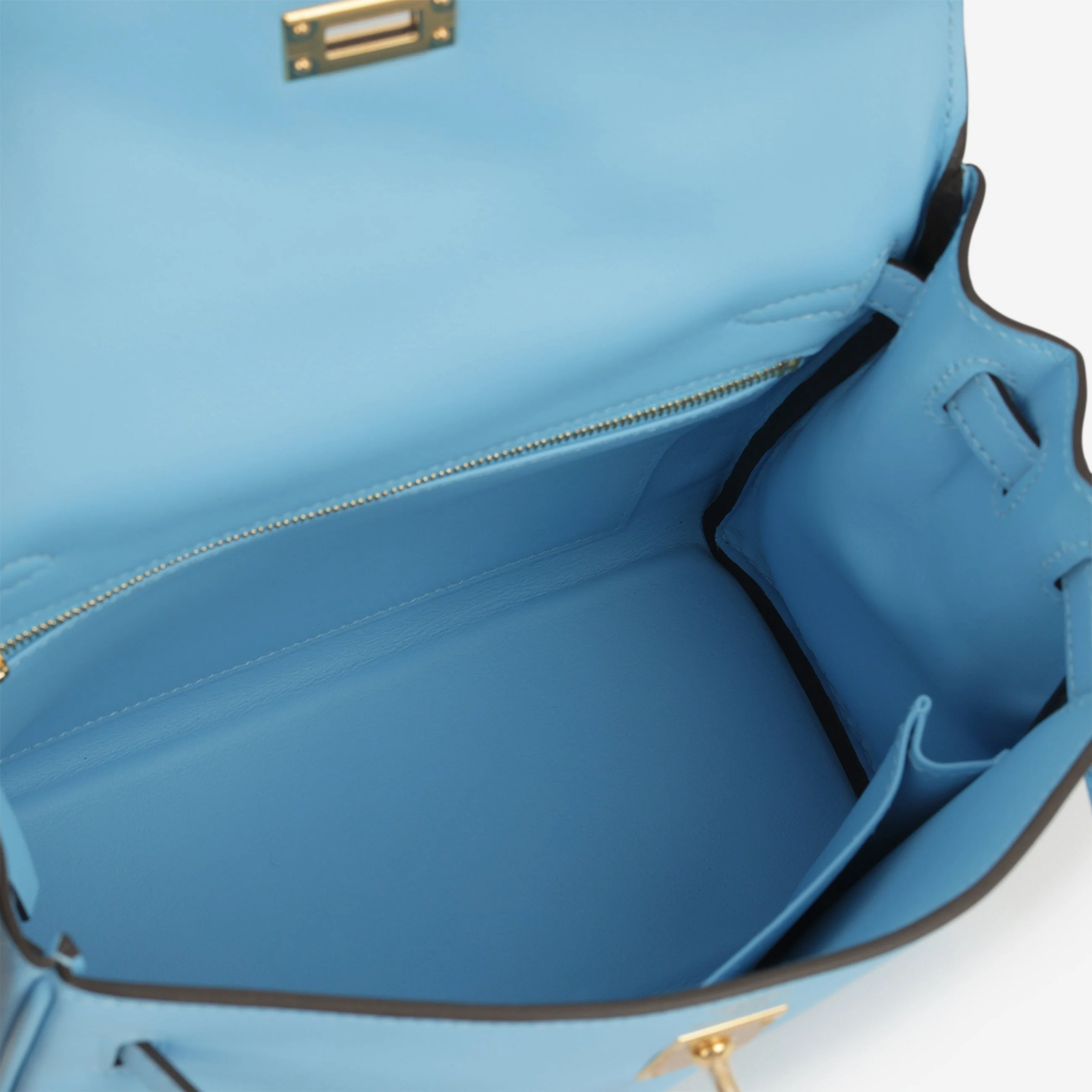 Hermès Kelly 25 - Celeste Swift | Gold Hardware - Image 8