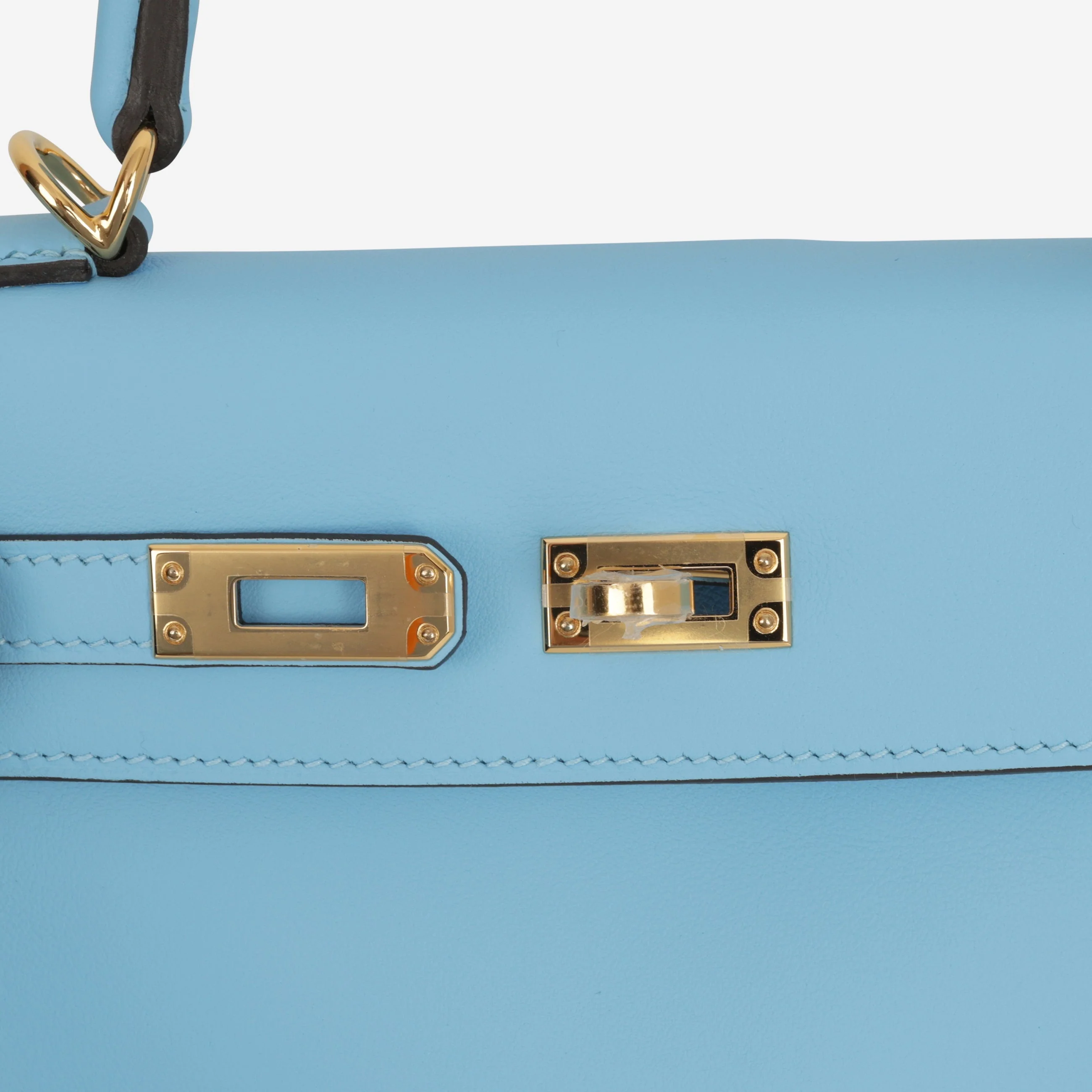 Hermès Kelly 25 - Celeste Swift | Gold Hardware - Image 9