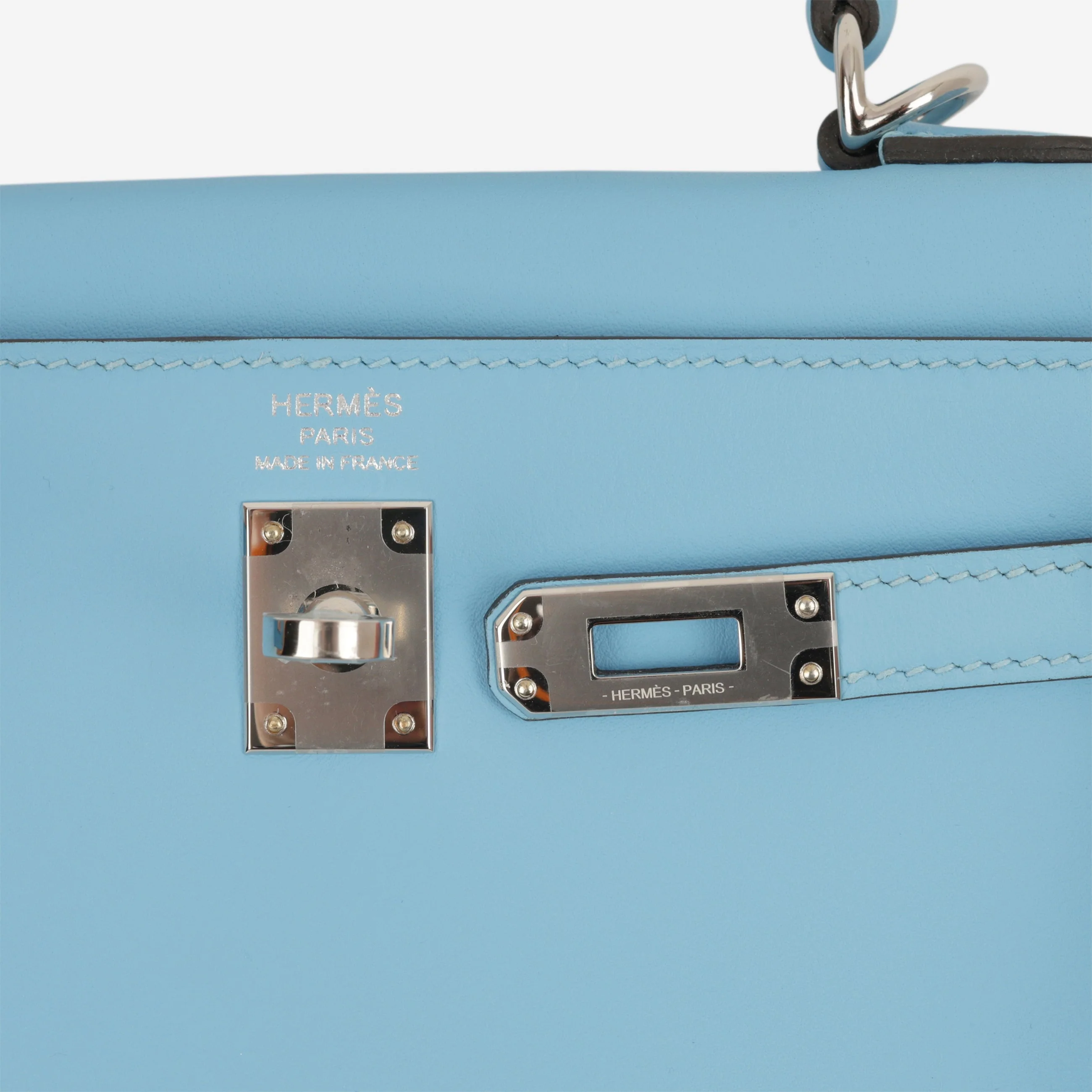 Hermès Kelly 25 - Celeste Swift | Palladium Hardware - Image 10