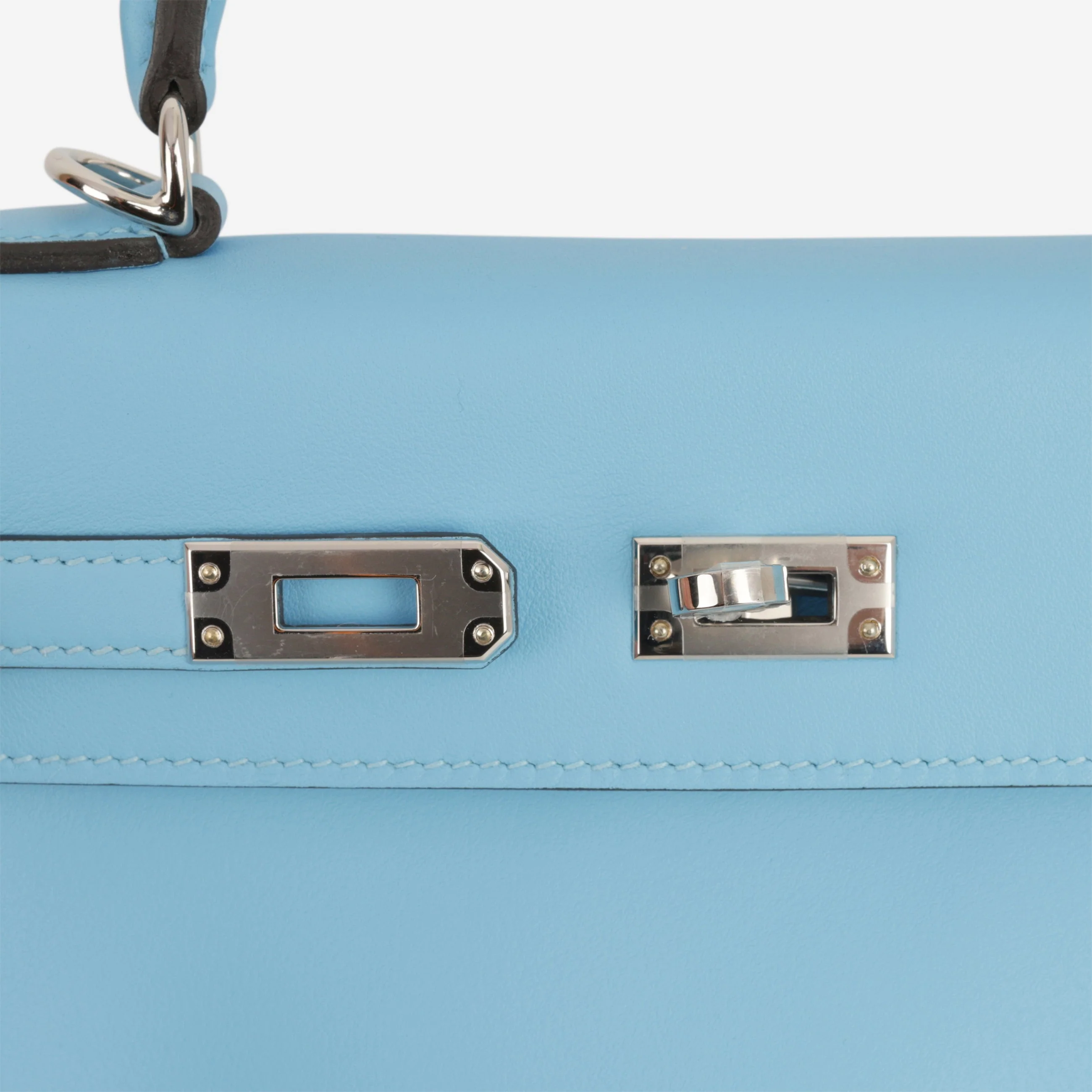 Hermès Kelly 25 - Celeste Swift | Palladium Hardware - Image 8