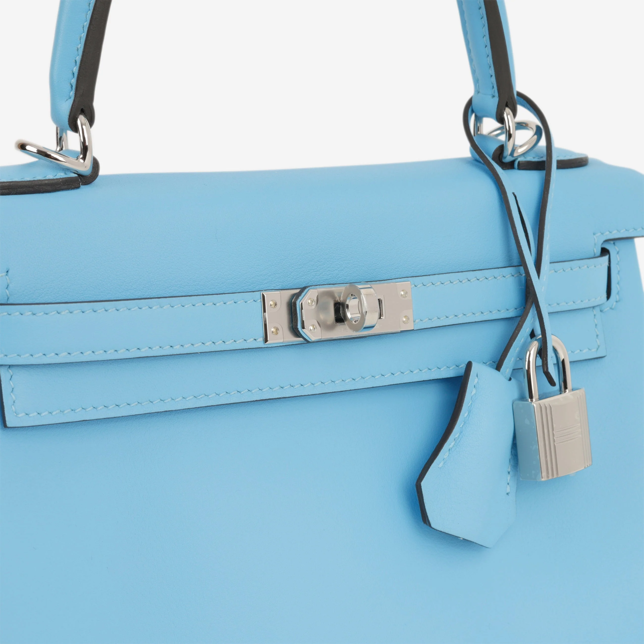 Hermès Kelly 25 - Celeste Swift | Palladium Hardware - Image 9