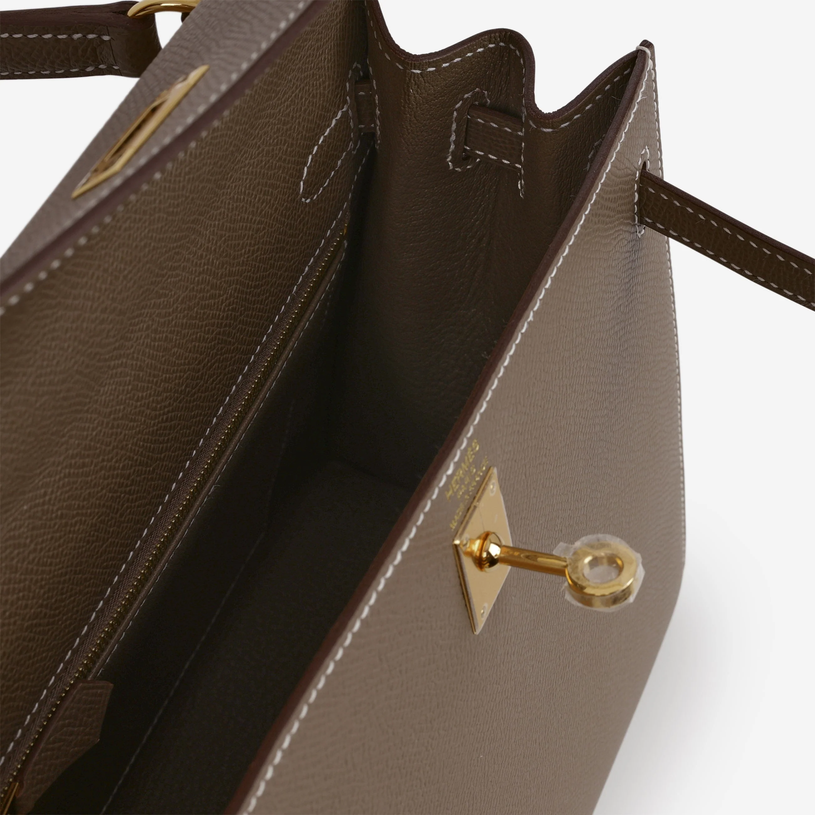 Hermès Kelly 25 - Etoupe Epsom | Gold Hardware - Image 6