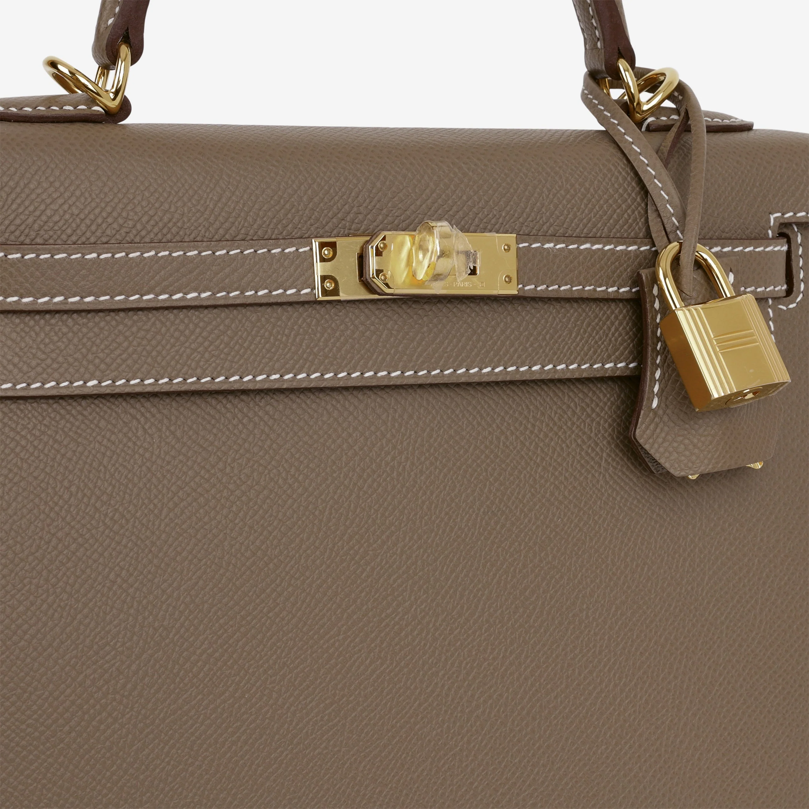 Hermès Kelly 25 - Etoupe Epsom | Gold Hardware - Image 7