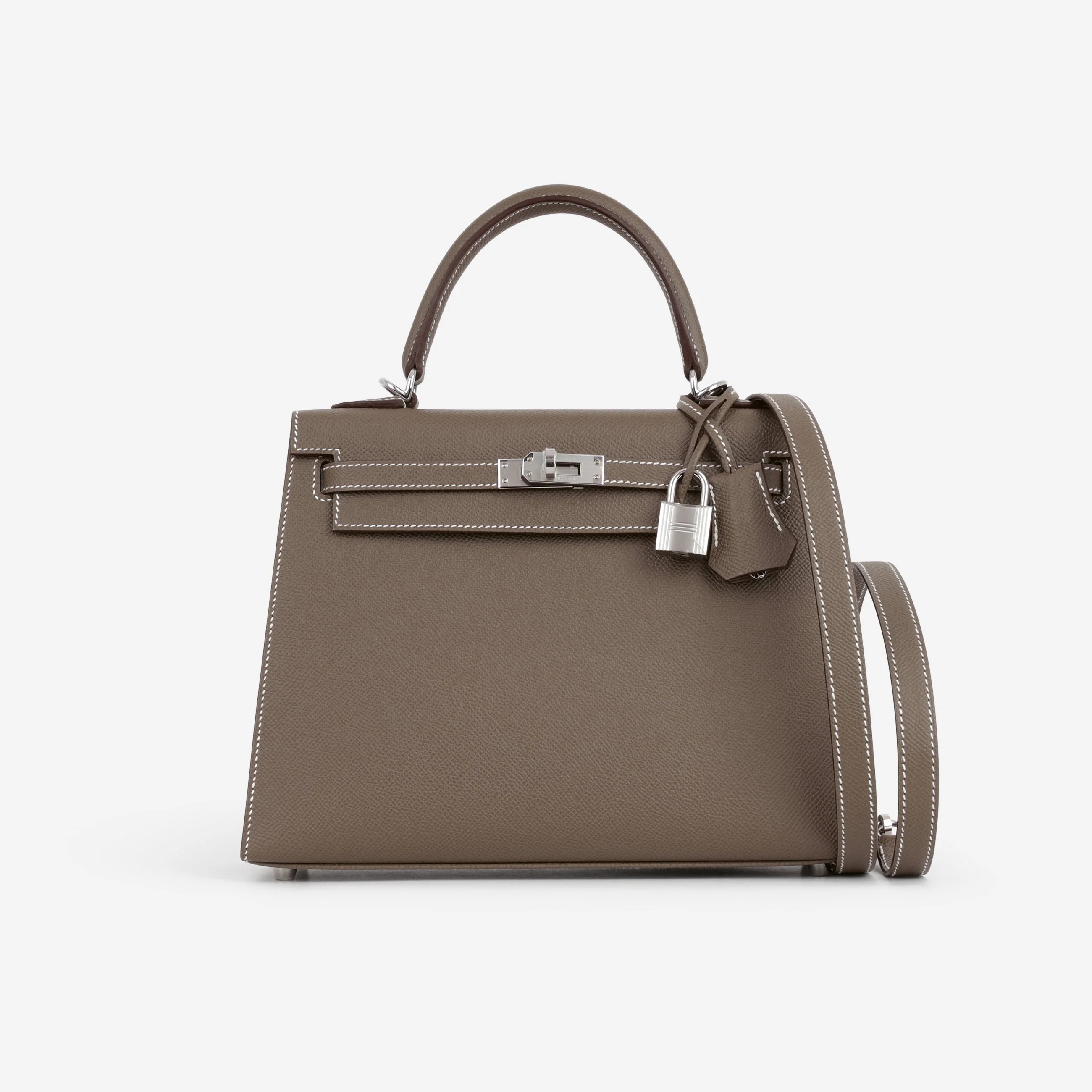 Hermès Kelly 25 - Etoupe Epsom | Palladium Hardware - Image 2