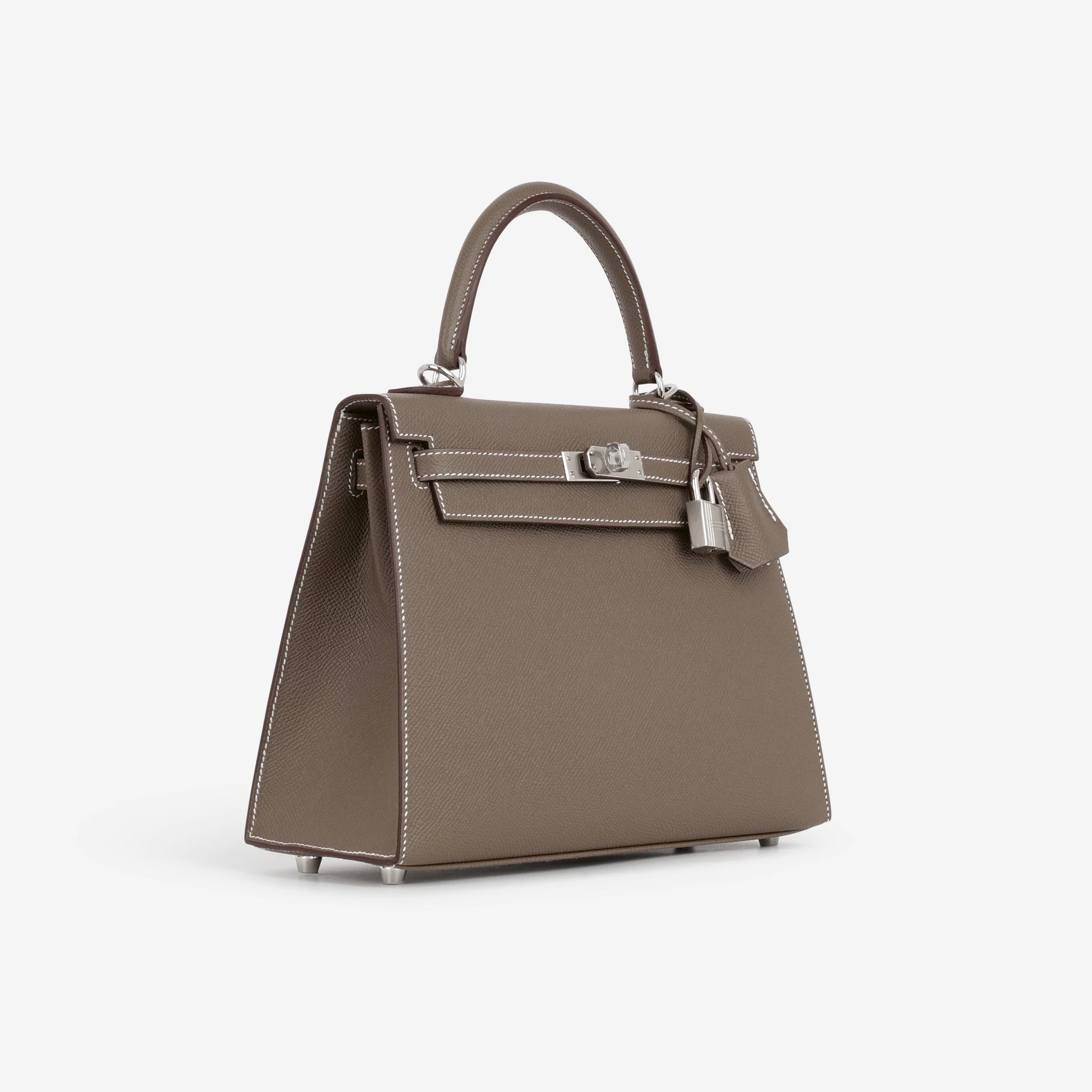 Hermès Kelly 25 - Etoupe Epsom | Palladium Hardware - Image 3