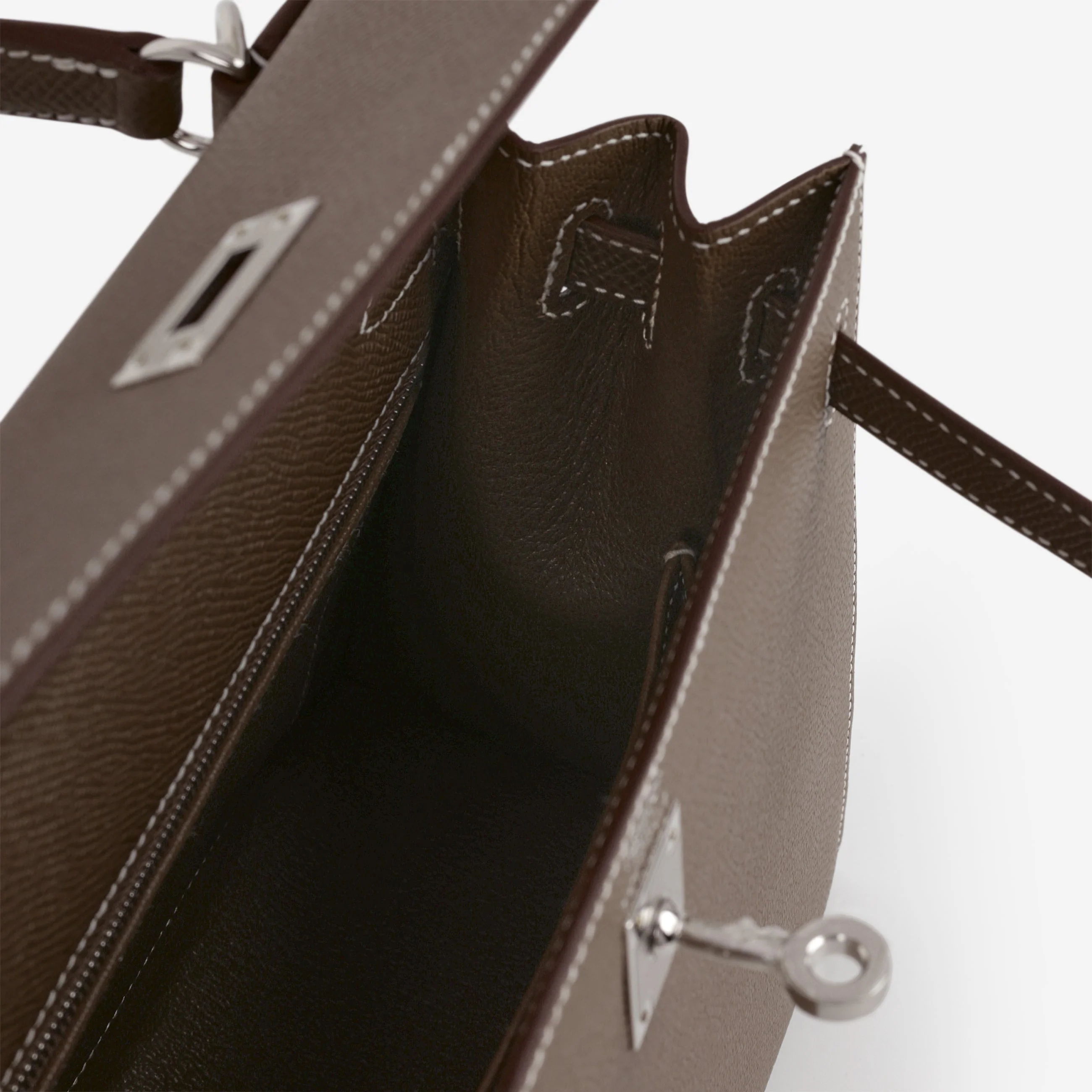 Hermès Kelly 25 - Etoupe Epsom | Palladium Hardware - Image 6