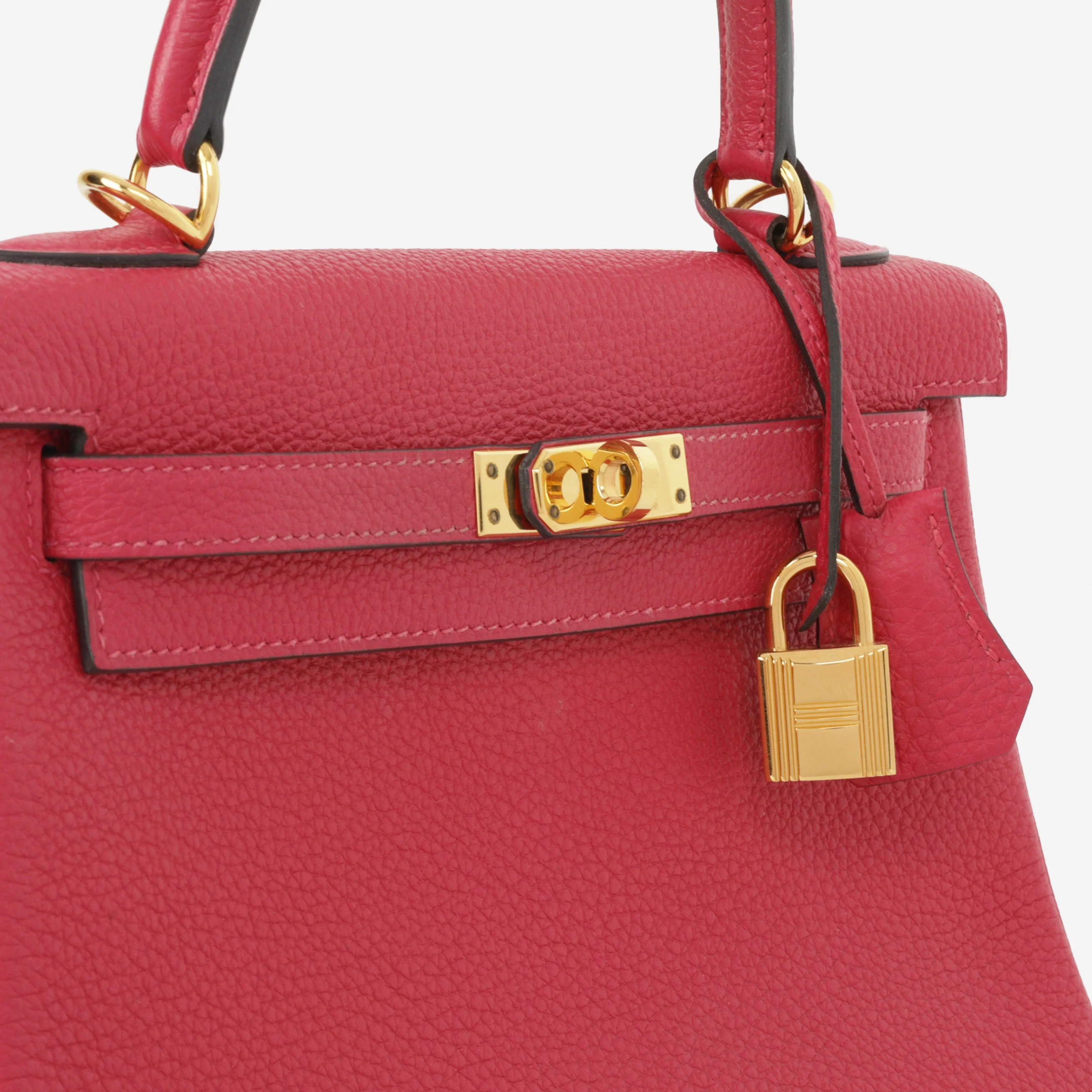 Hermès Kelly 25 - Framboise Togo | Gold Hardware - Image 9
