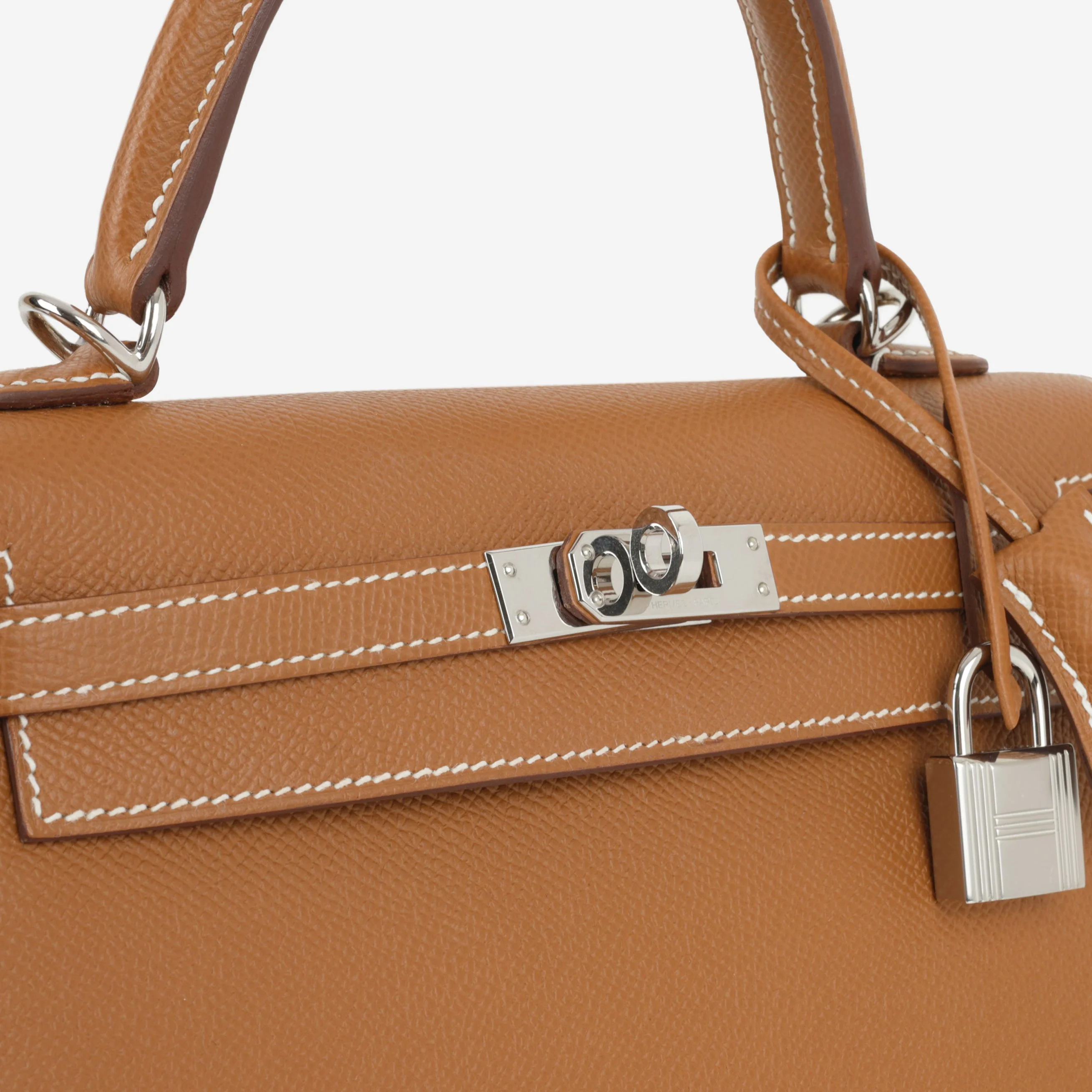 Hermès Kelly 25 - Gold Epsom | Palladium Hardware - Image 11