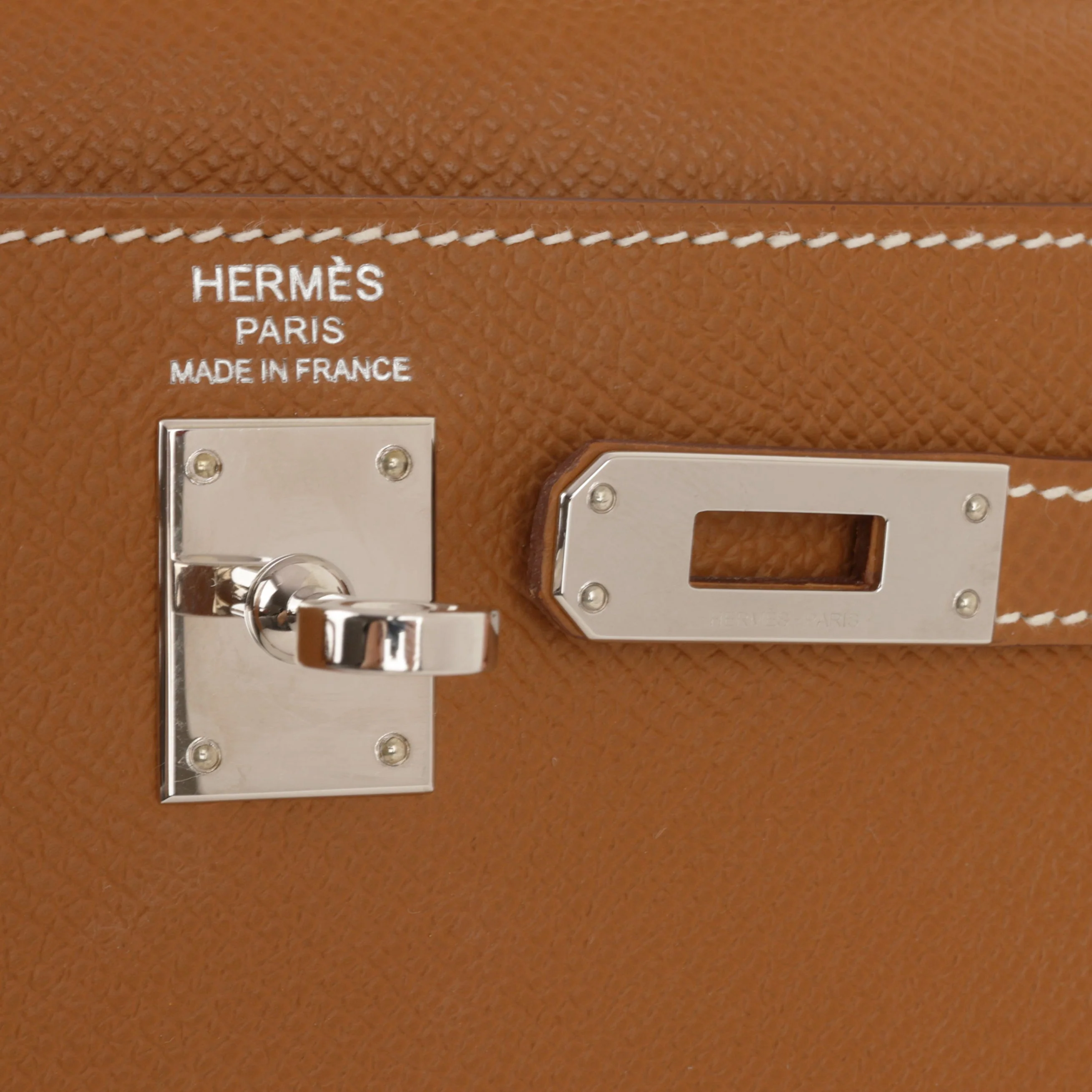 Hermès Kelly 25 - Gold Epsom | Palladium Hardware - Image 9