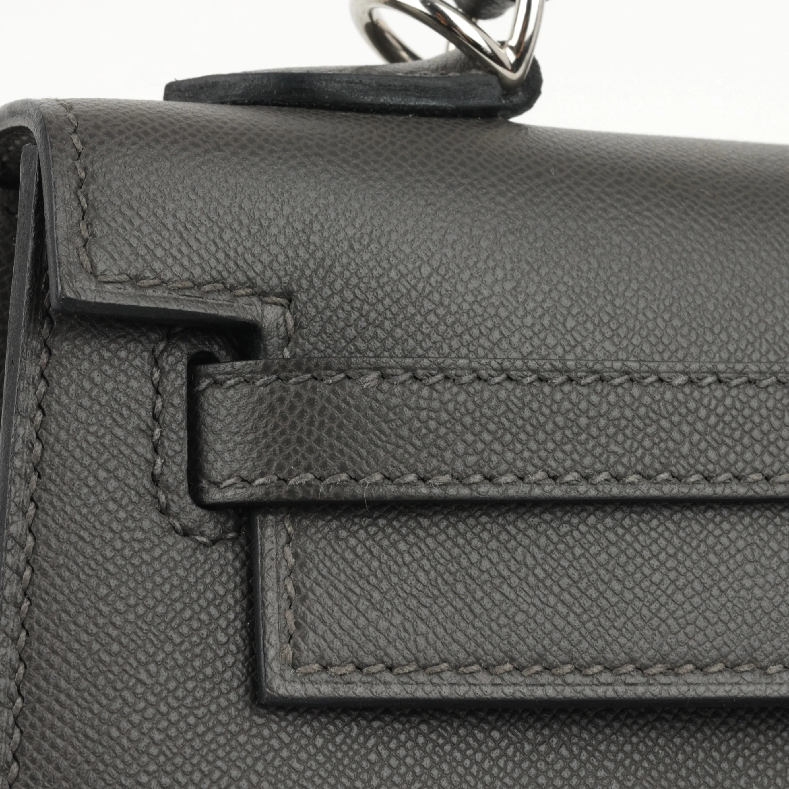Hermès Kelly 25 - Graphite Madame | Palladium Hardware - Image 10