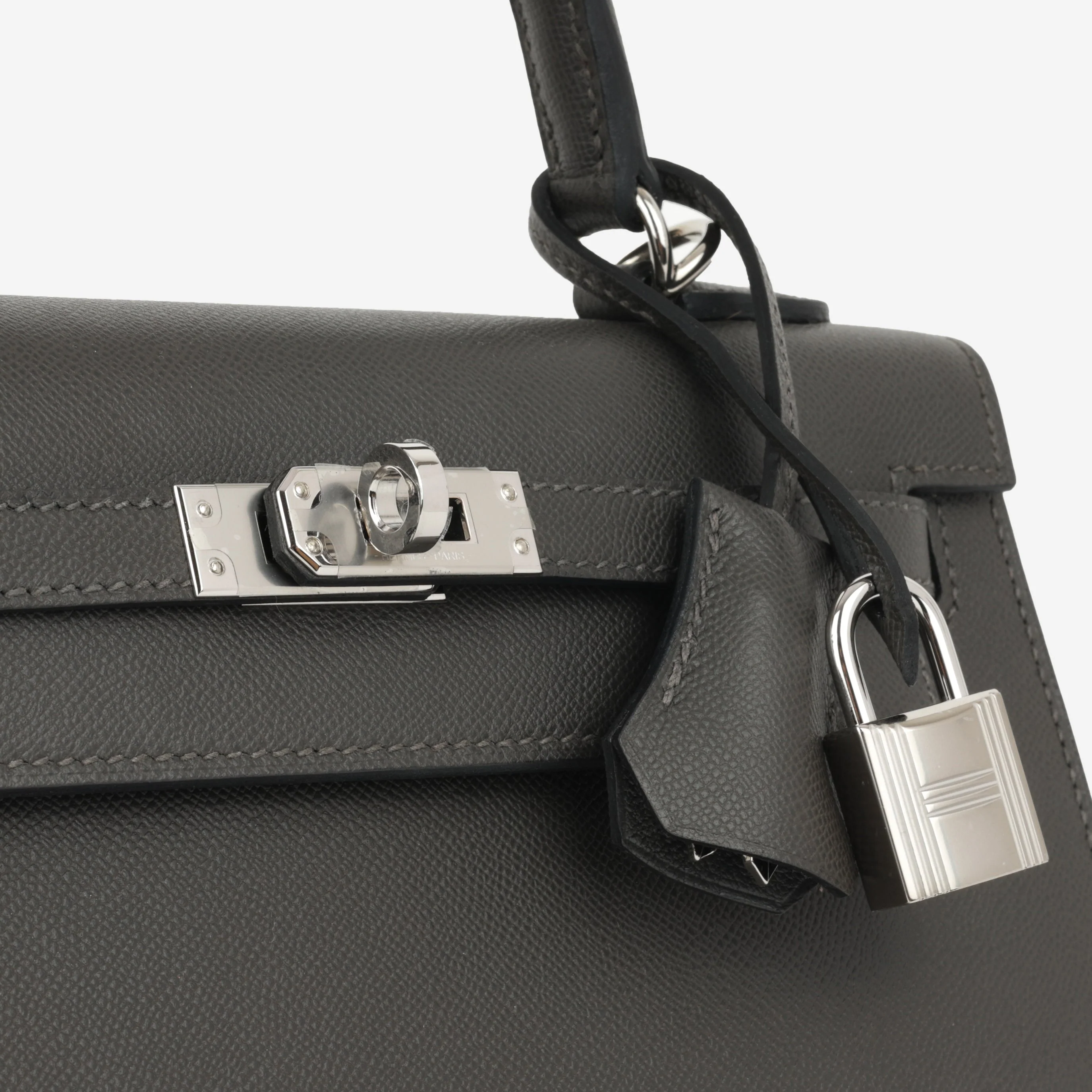 Hermès Kelly 25 - Graphite Madame | Palladium Hardware - Image 8
