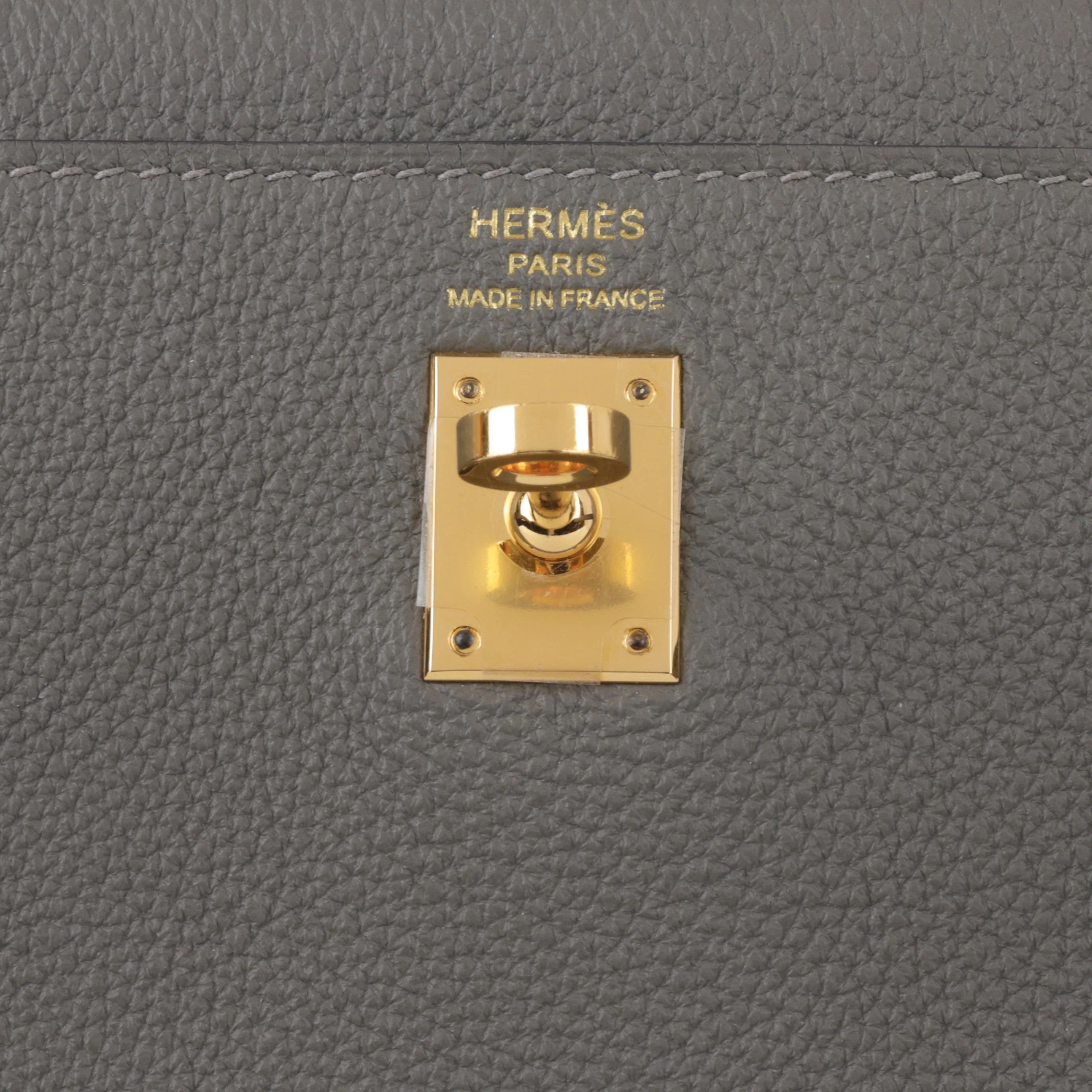 Hermès Kelly 25 - Gris Meyer Togo | Gold Hardware - Image 12